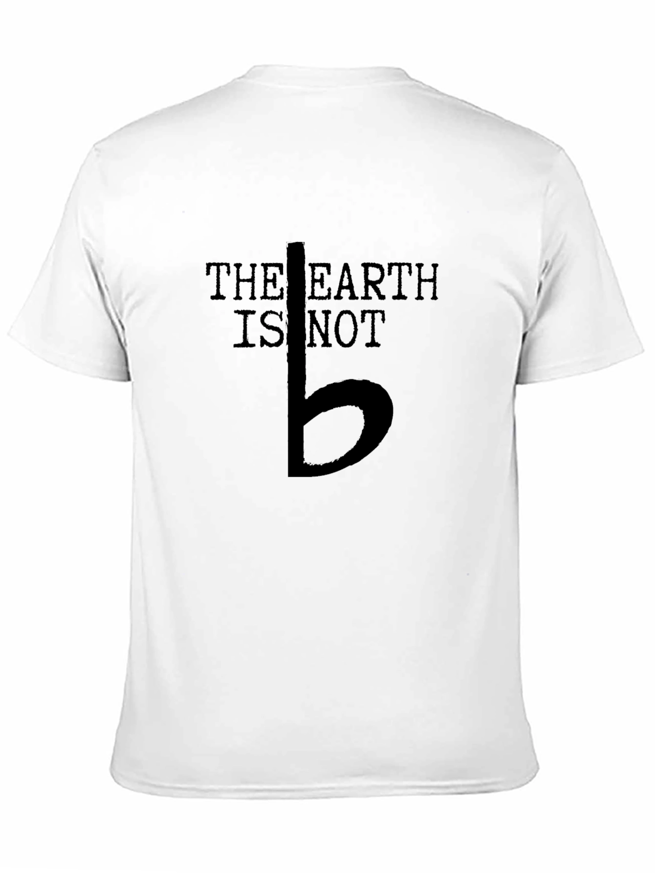 Black The Earth Is Not Flat Music Note T-Shirt view 11