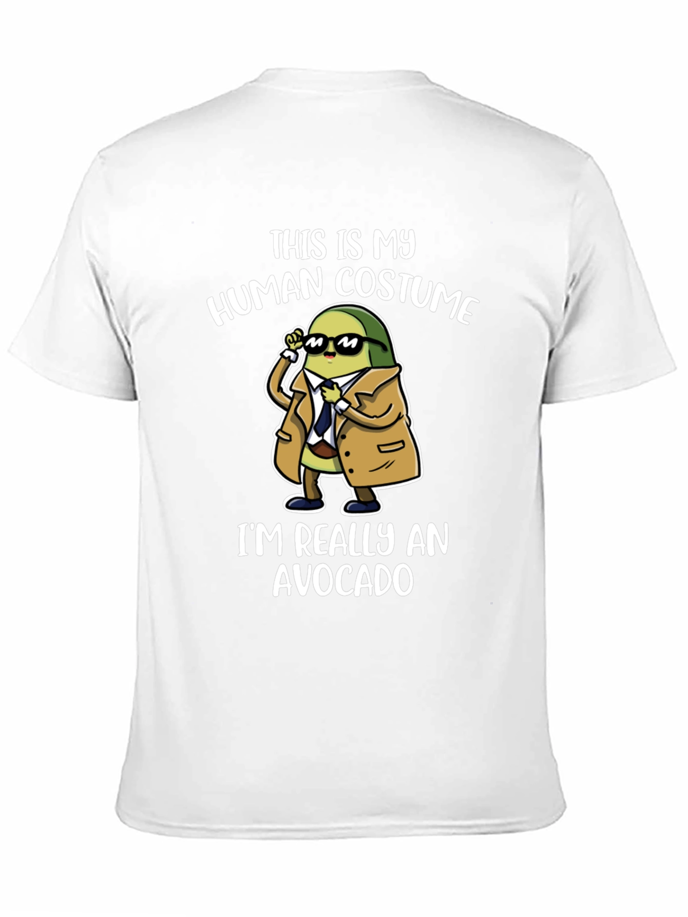 Black Avocado Human Costume Graphic T-Shirt view 11