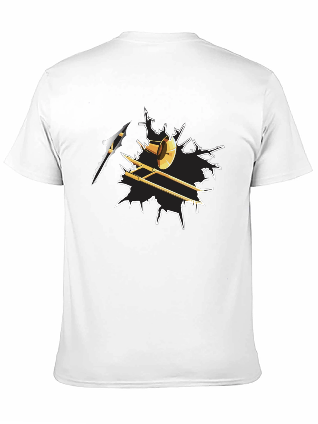 Black Trombone T-Shirt - Musician Gift view 11