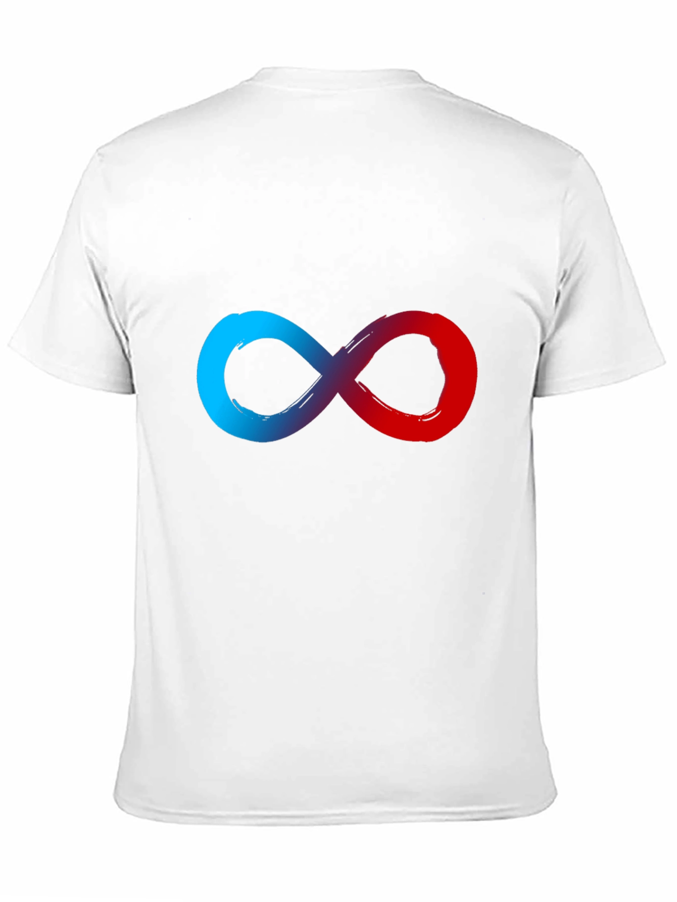 Black Infinity Symbol Graphic Tee - Soft Black Cotton Blend view 11
