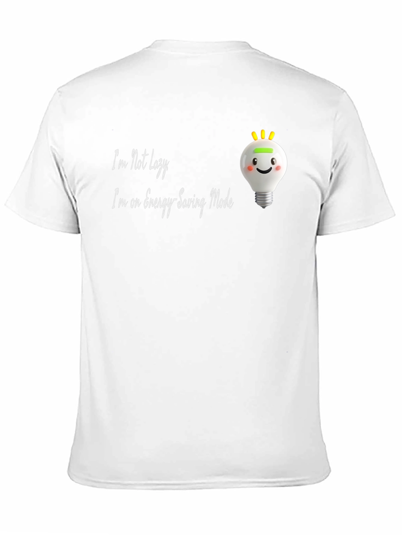 Black Funny Energy Saving Mode Graphic Tee view 11