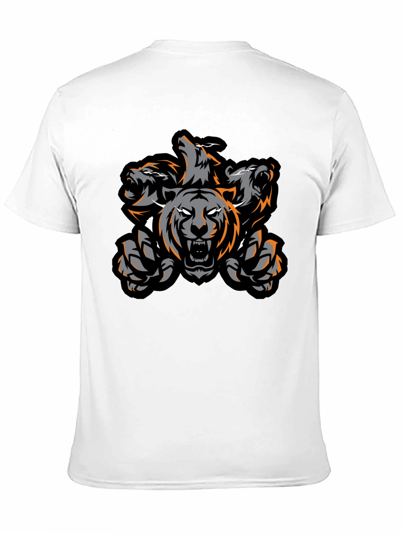 Black Three-Headed Tiger Graphic Tee - Black view 11