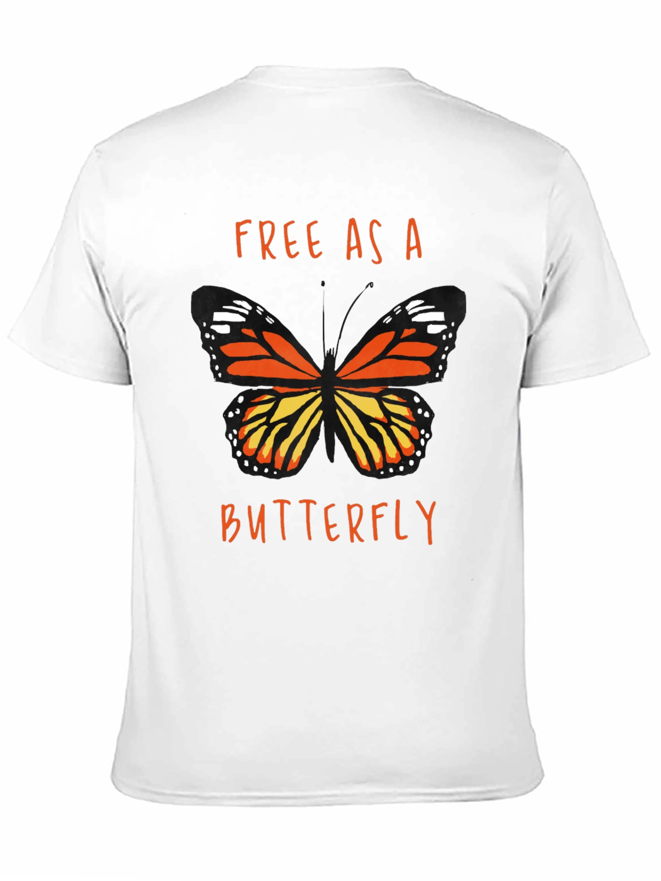 Black Free As A Butterfly Graphic T-Shirt view 11