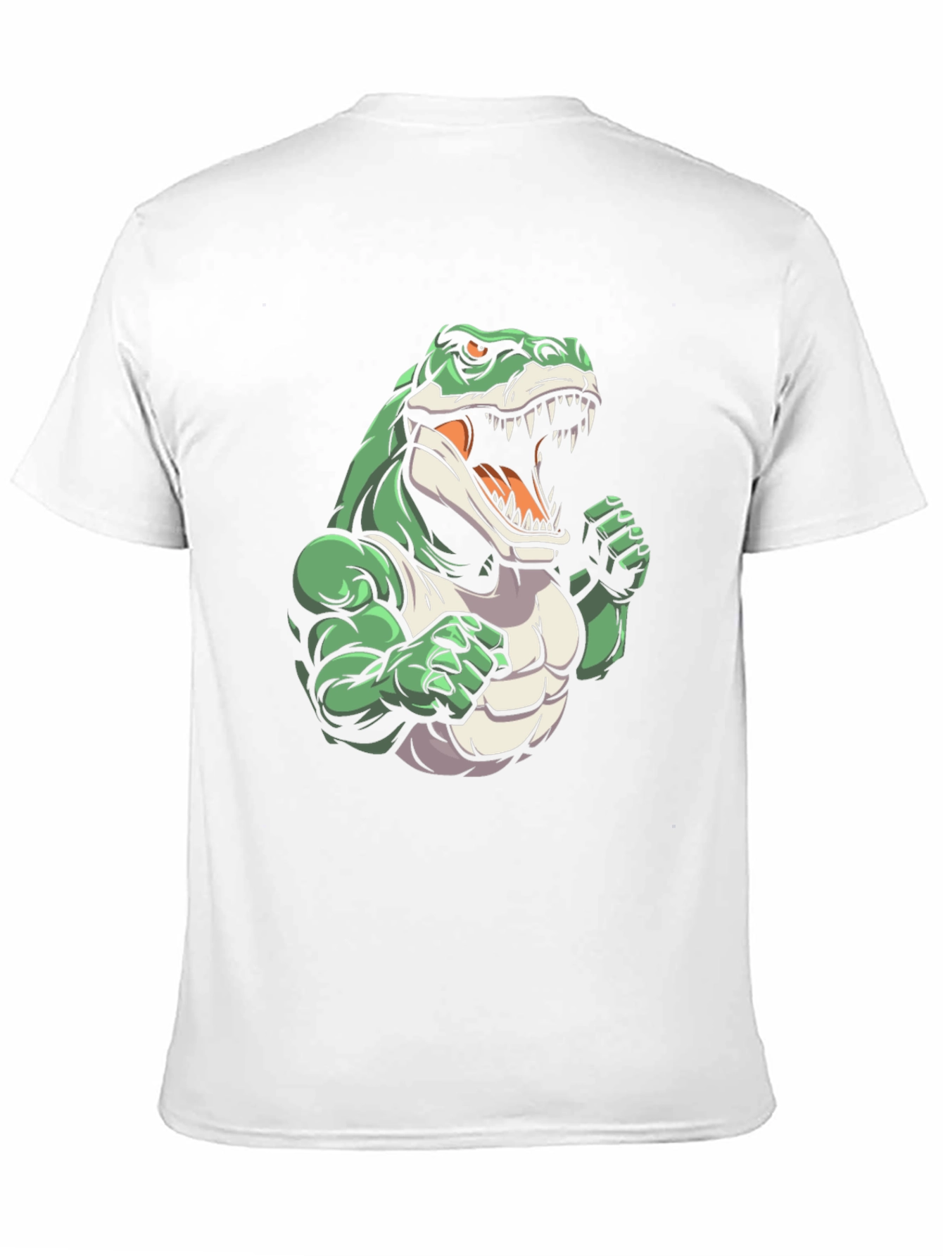 Black Dinosaur Gym T-Shirt - Cartoon Style view 11