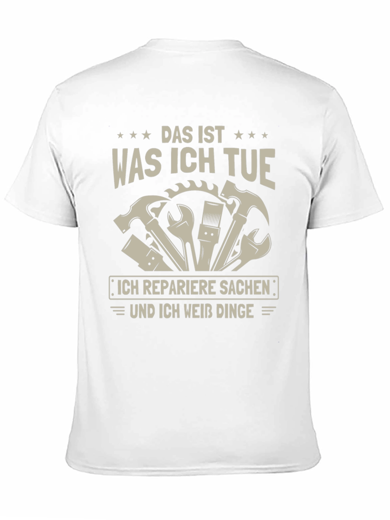Black Das Ist Was Ich Tue Repairman Graphic Tee view 11