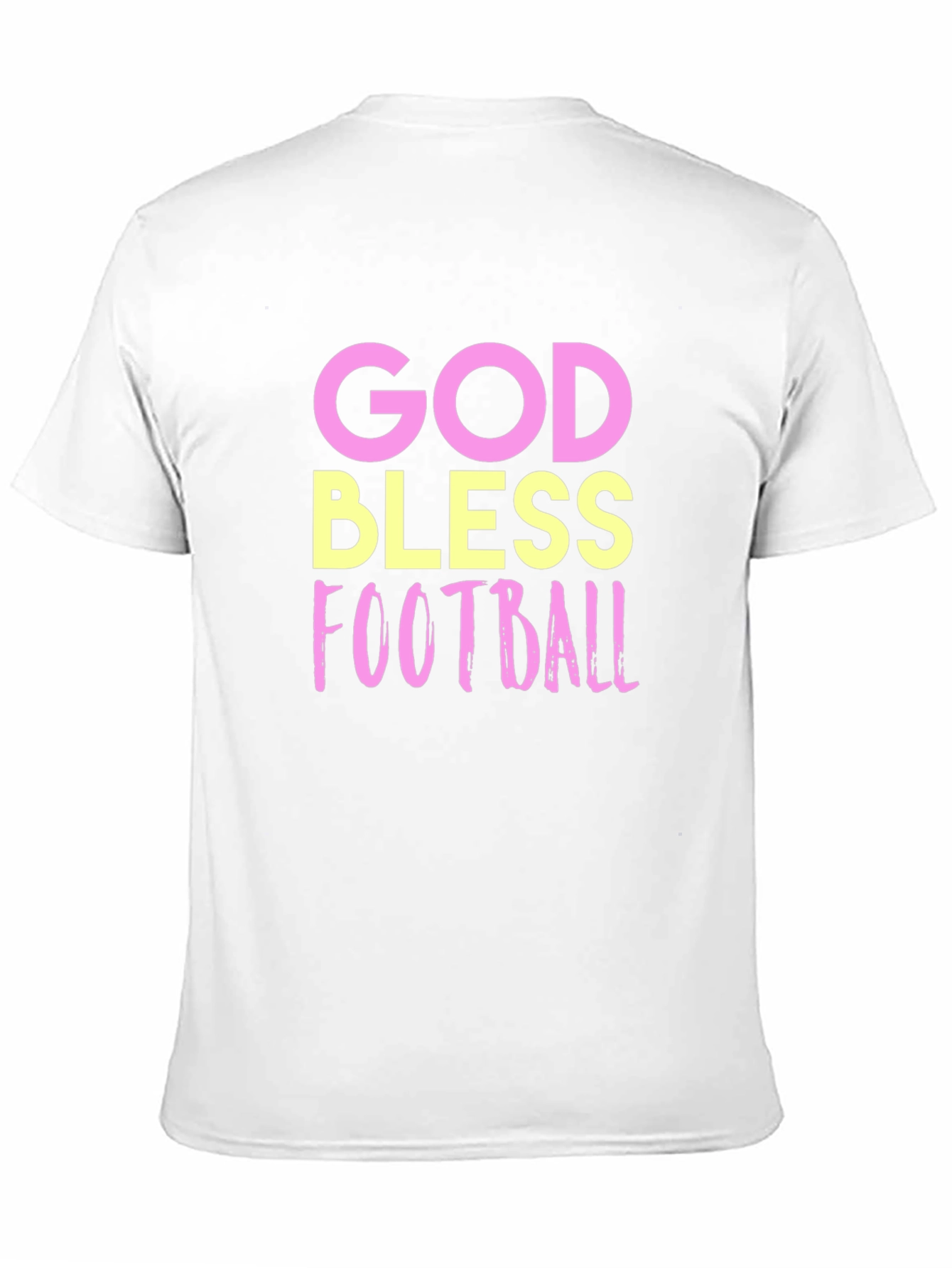 Black God Bless Football Graphic Tee - Soft Cotton Comfort view 11