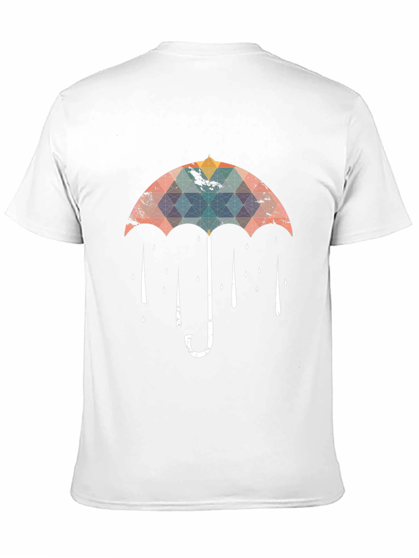 Black Geometric Umbrella Graphic T-Shirt - Black view 11
