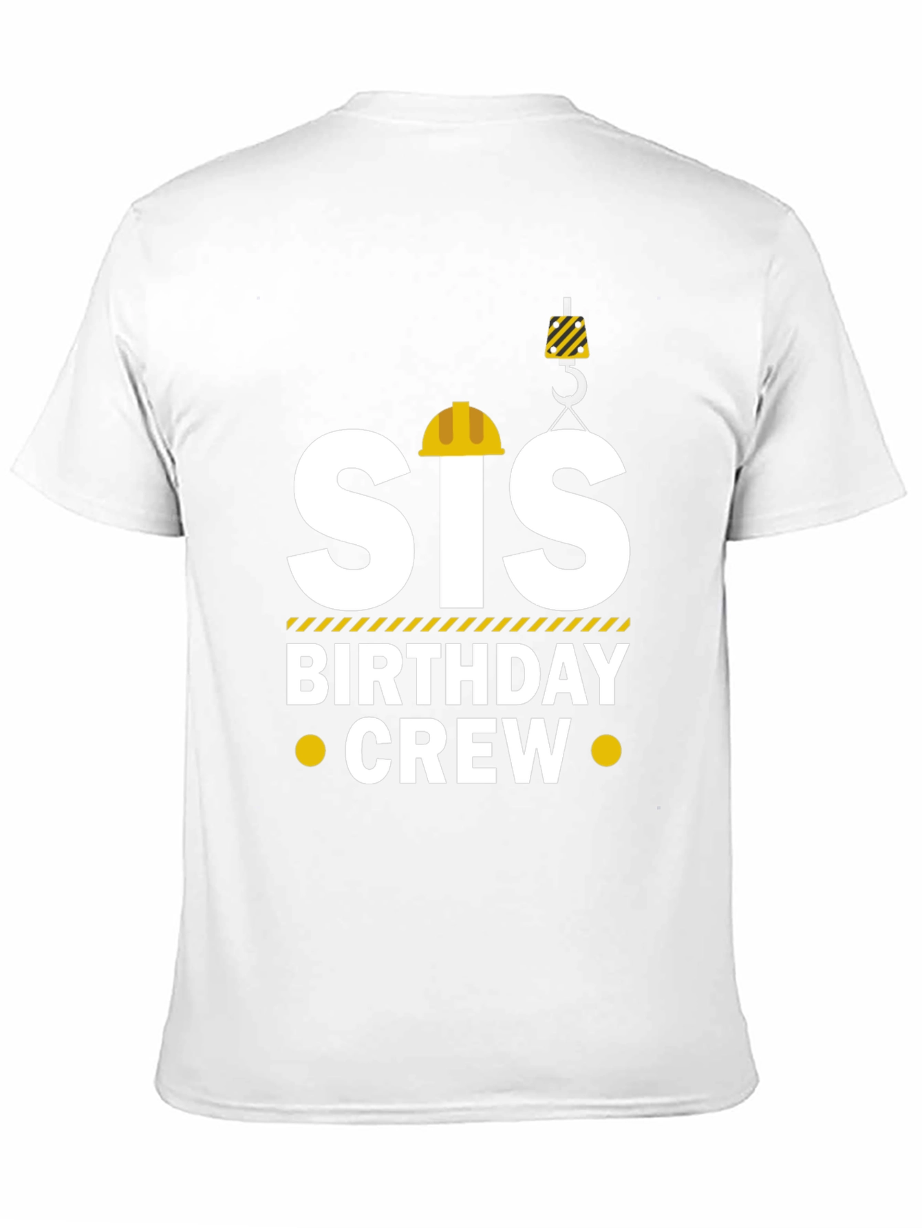 Black Sis Birthday Crew T-Shirt - Construction Theme view 11