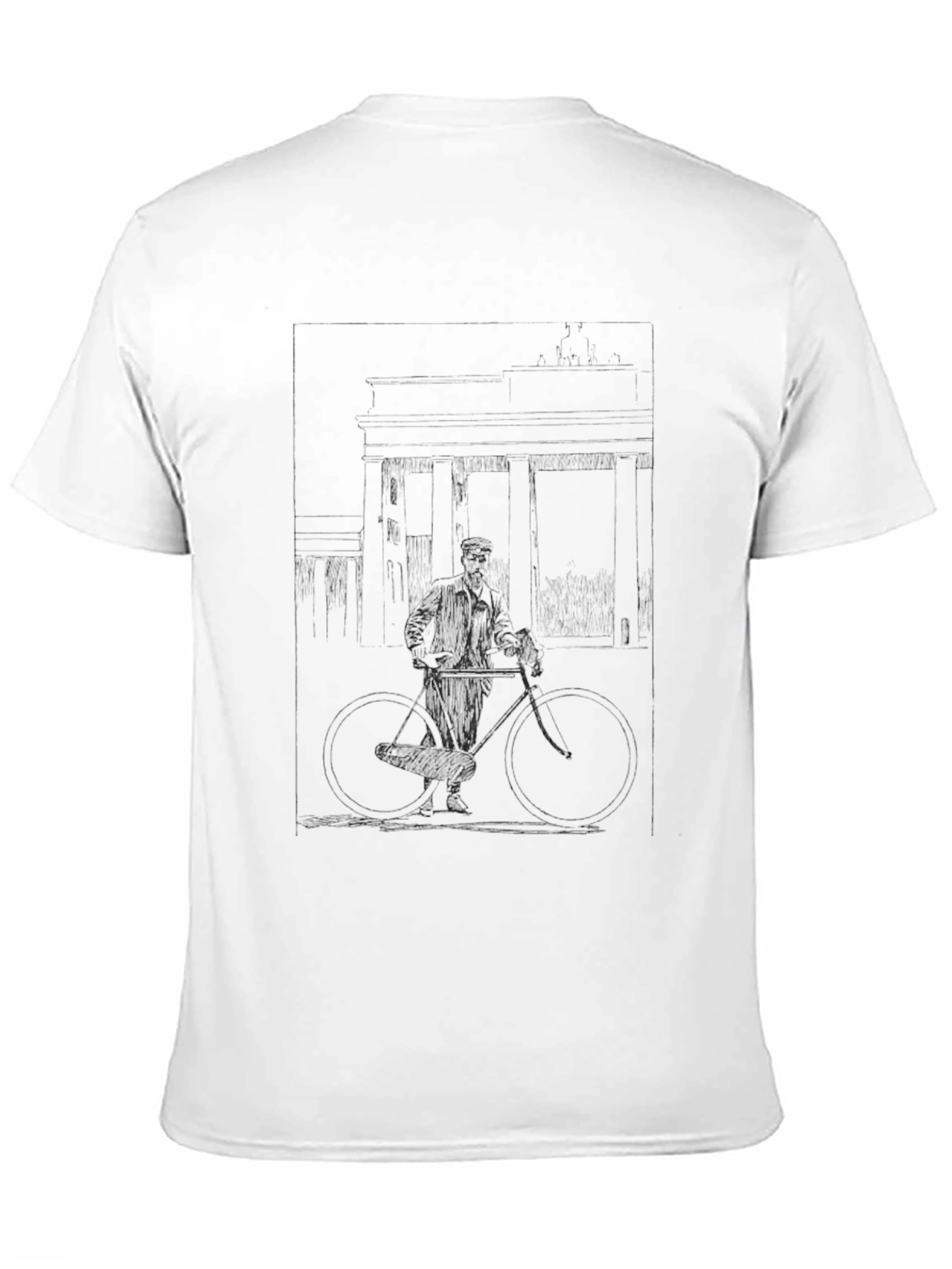 Black Vintage Cyclist Graphic Tee - Men's Black T-Shirt view 11