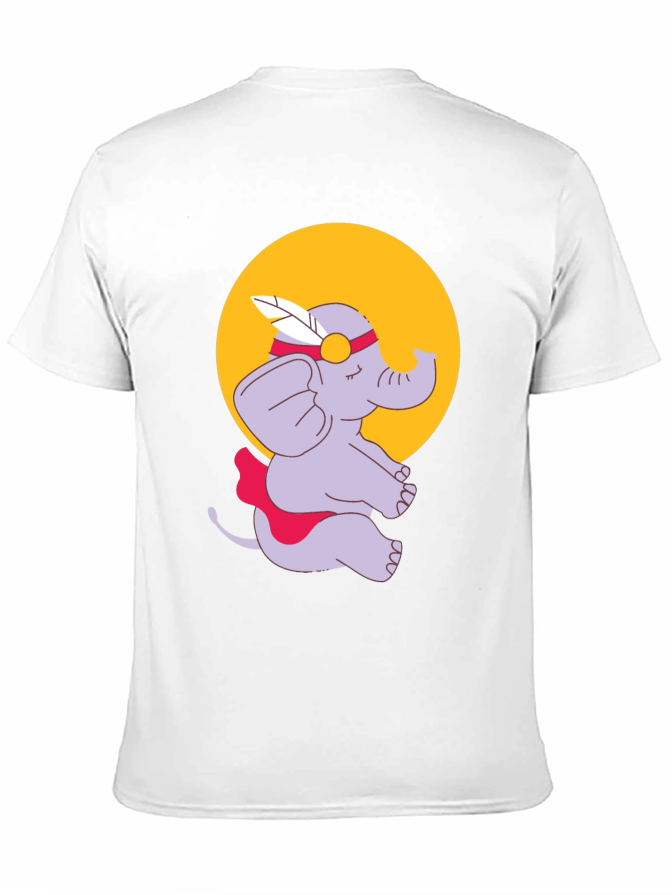 Black Elephant Cartoon T-Shirt - Black view 11