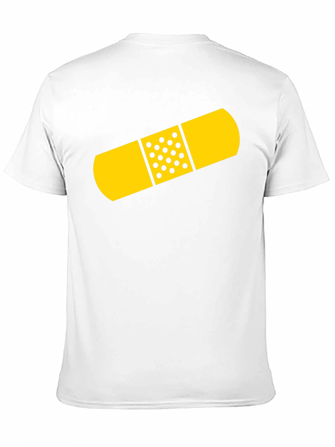 Black Funny Bandage Graphic Tee - Unisex Black T-Shirt view 11