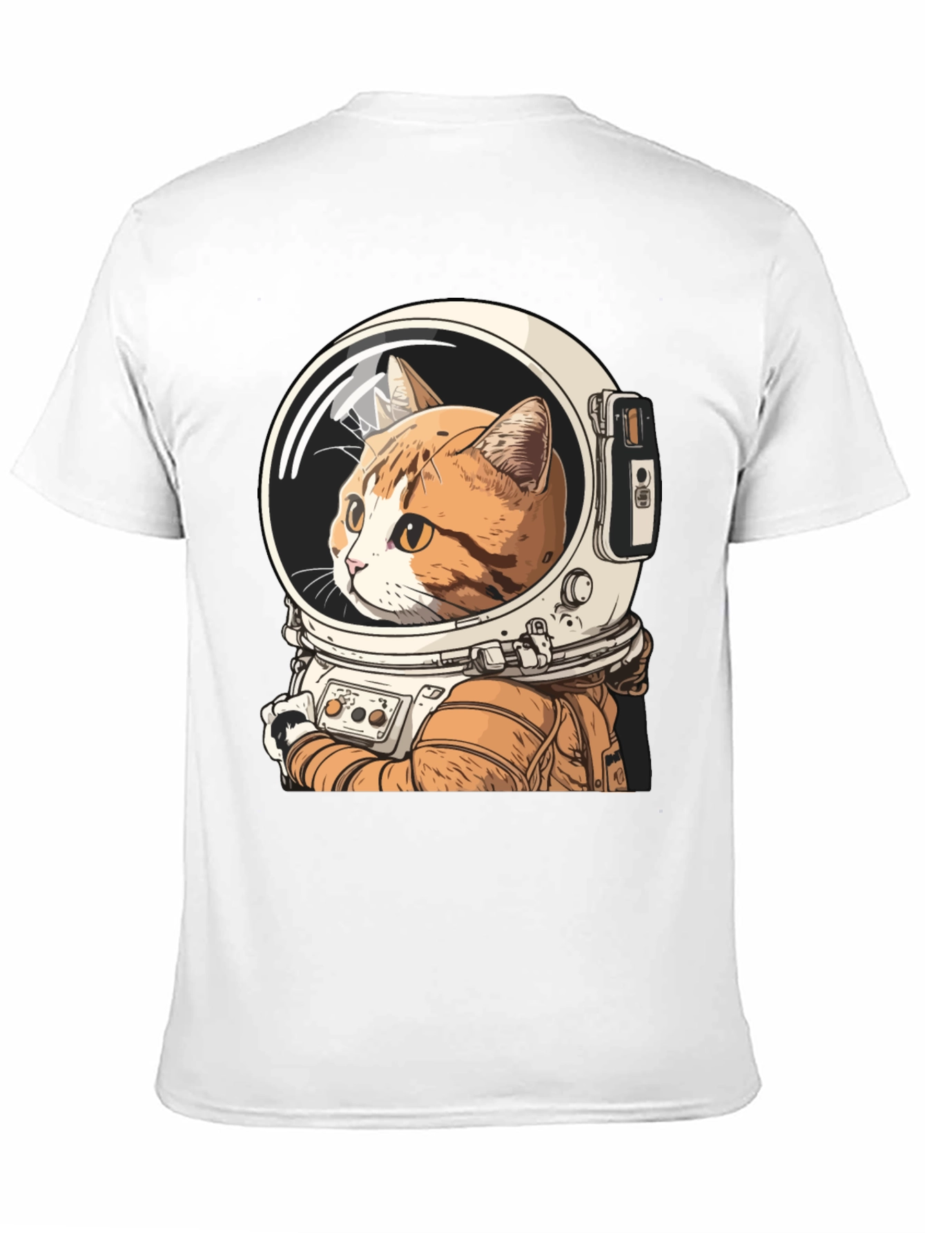Black Cat Astronaut Graphic T-Shirt view 11