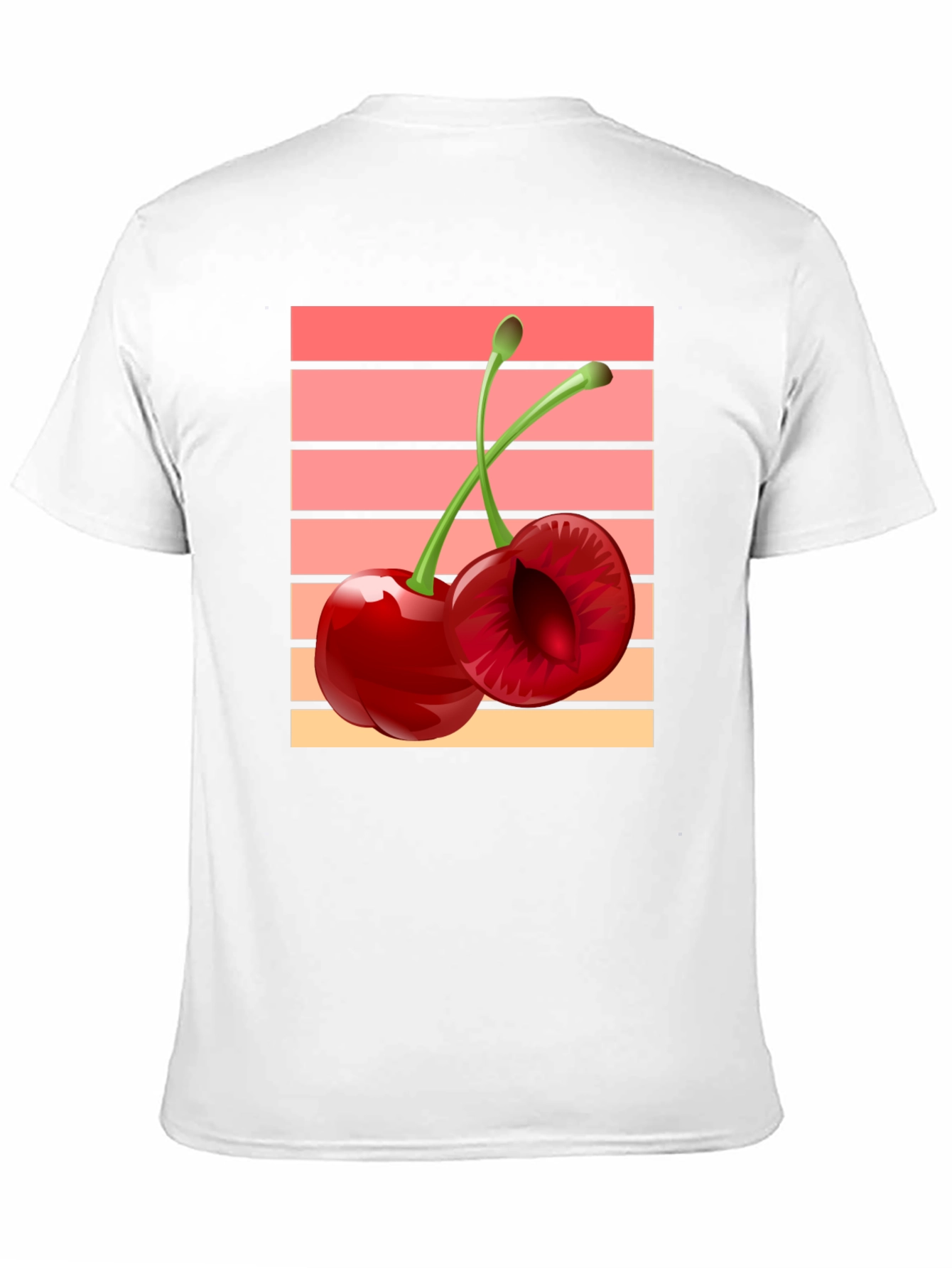 Black Retro Cherry Graphic Black T-Shirt view 11