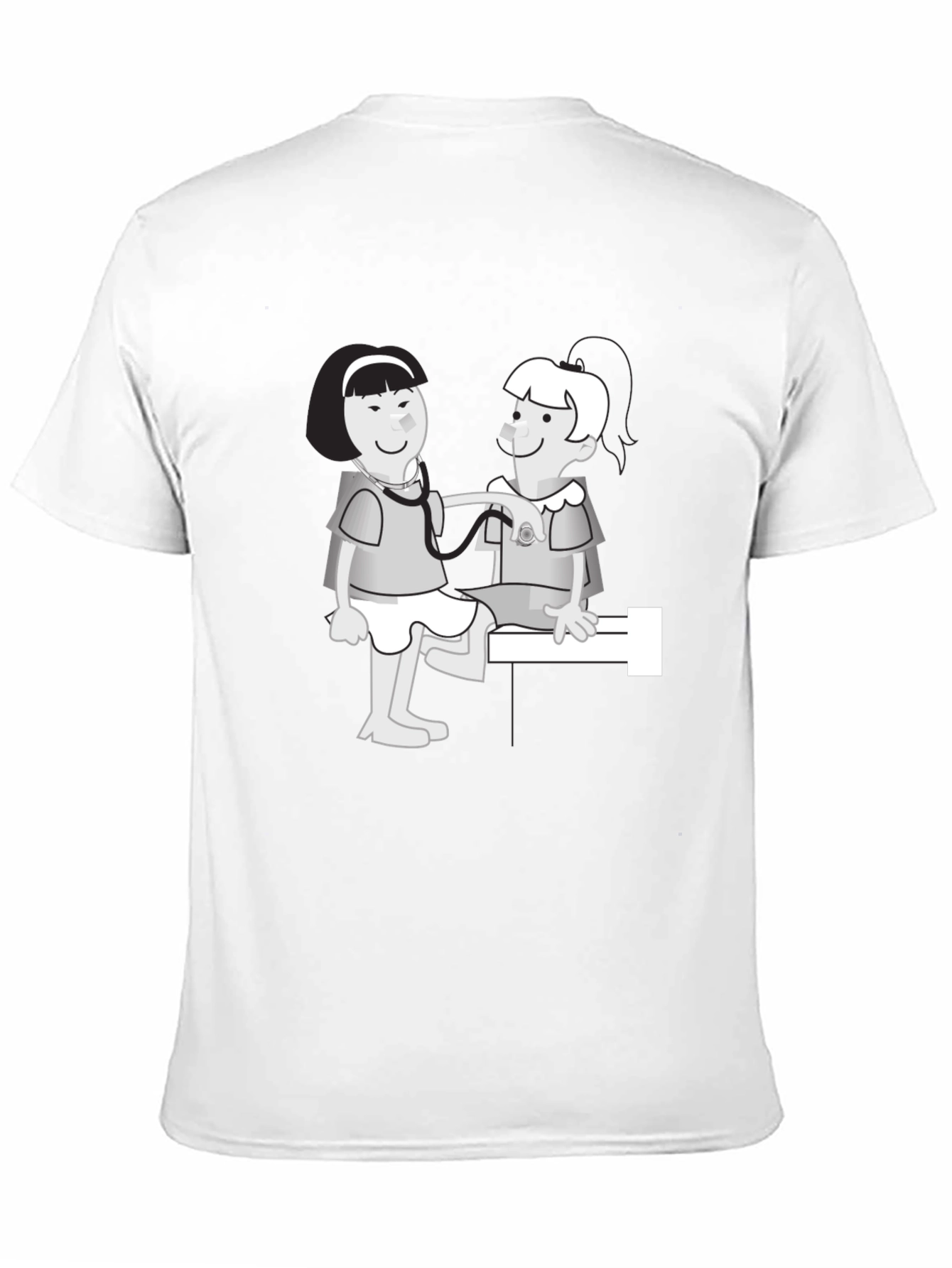 Black Cartoon Doctor Visit Graphic Tee view 11