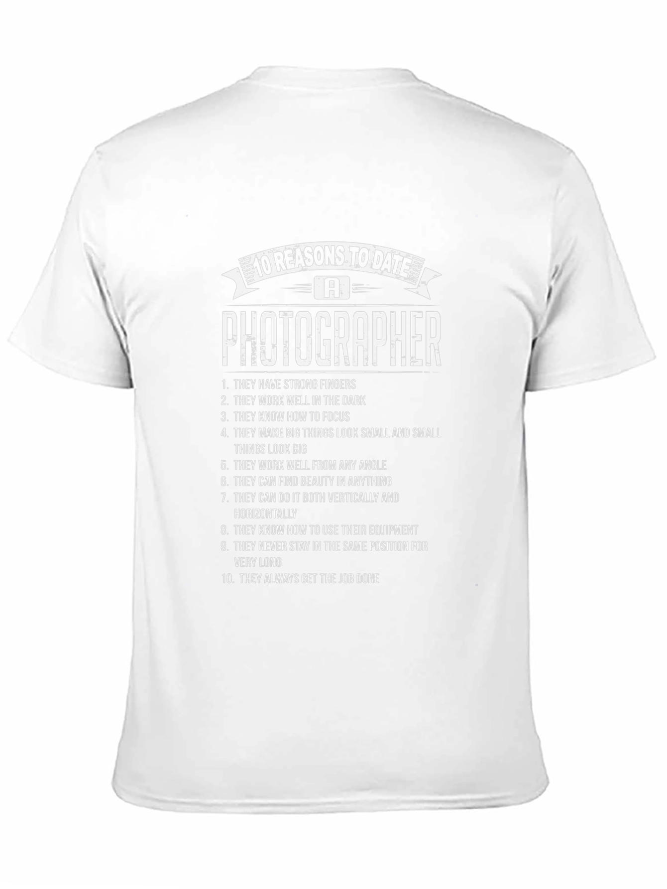 Black Photographer Dating Humor T-Shirt view 11