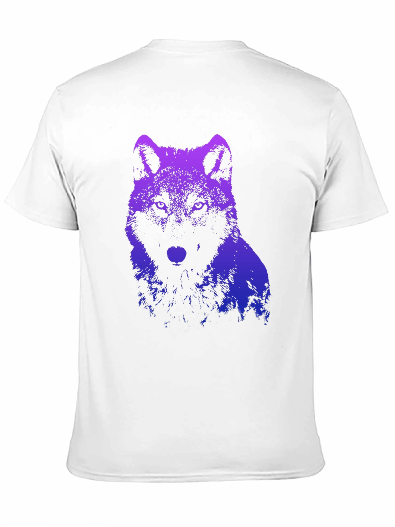 Black Wolf Graphic T-Shirt - Gradient Design view 11