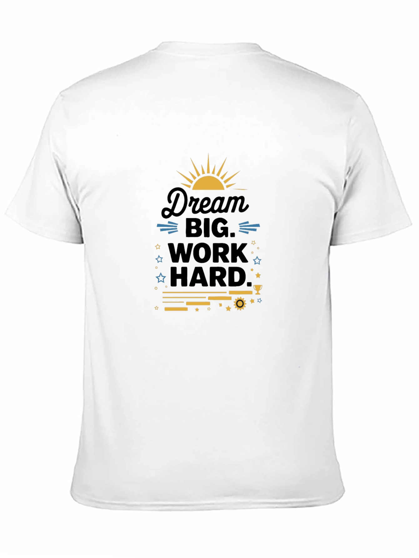Black Dream Big Work Hard Graphic T-Shirt view 11