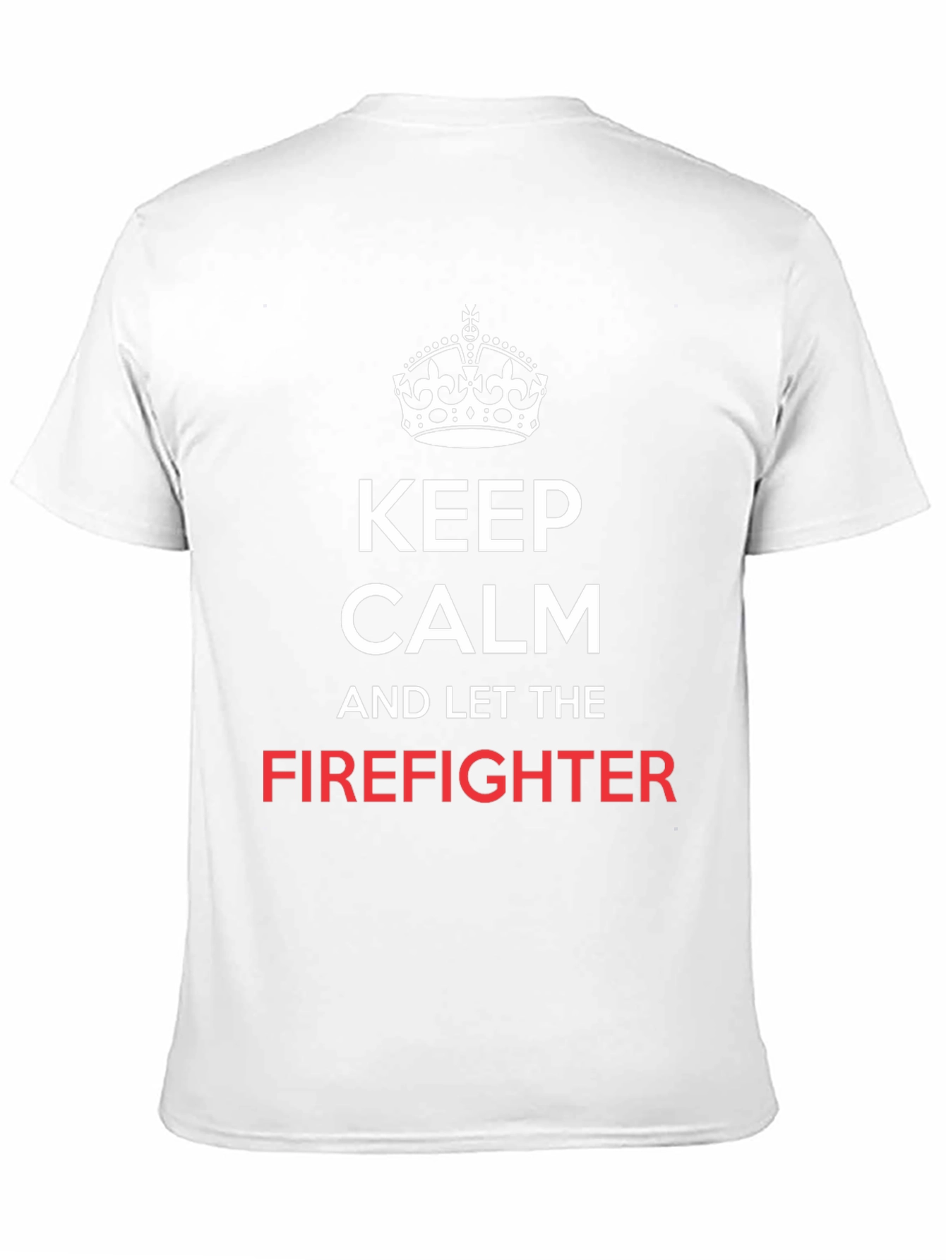 Black Keep Calm Firefighter Tee - Black Cotton T-Shirt view 11