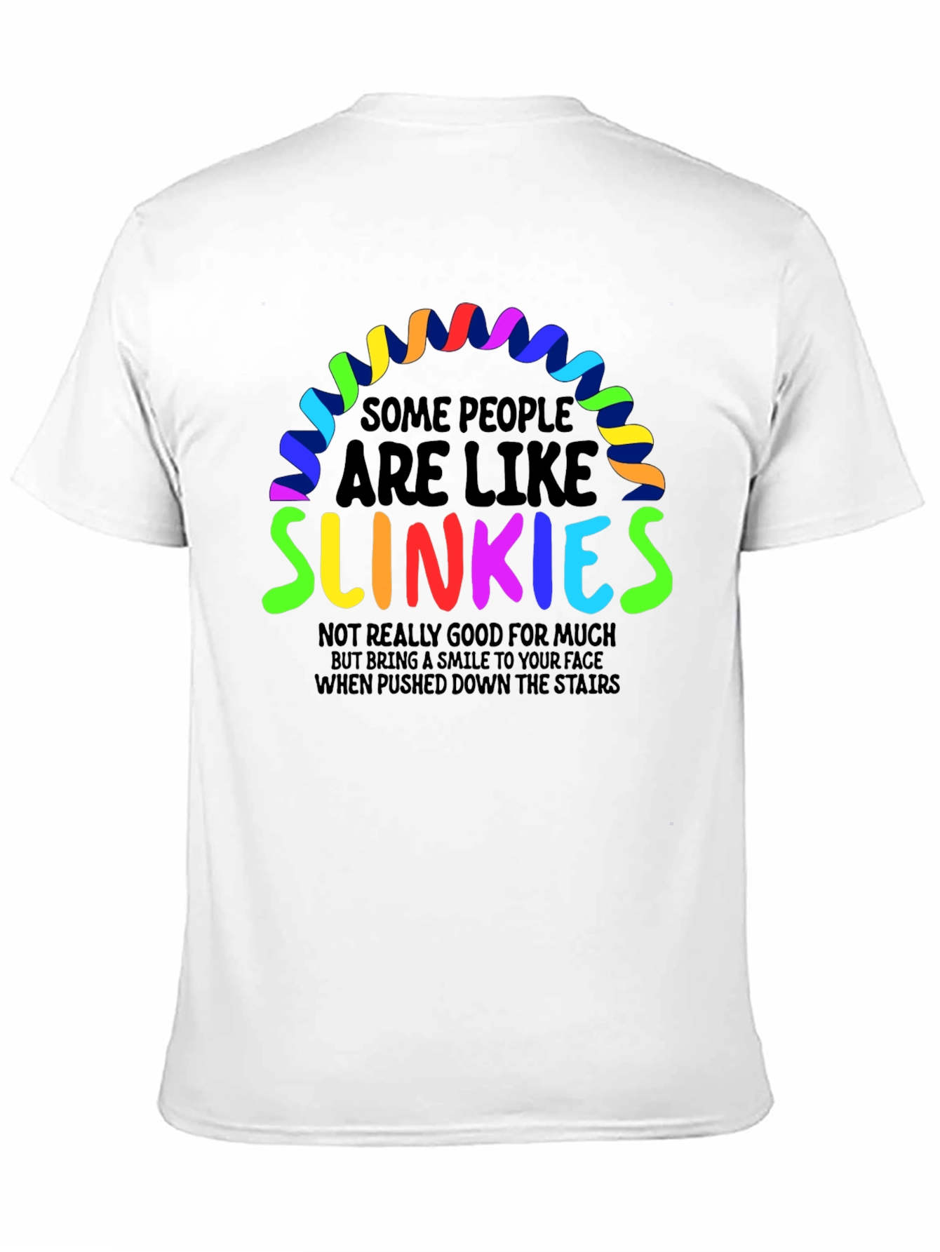 Black Slinkies Graphic Tee - Funny Quirky Humor T-Shirt view 11