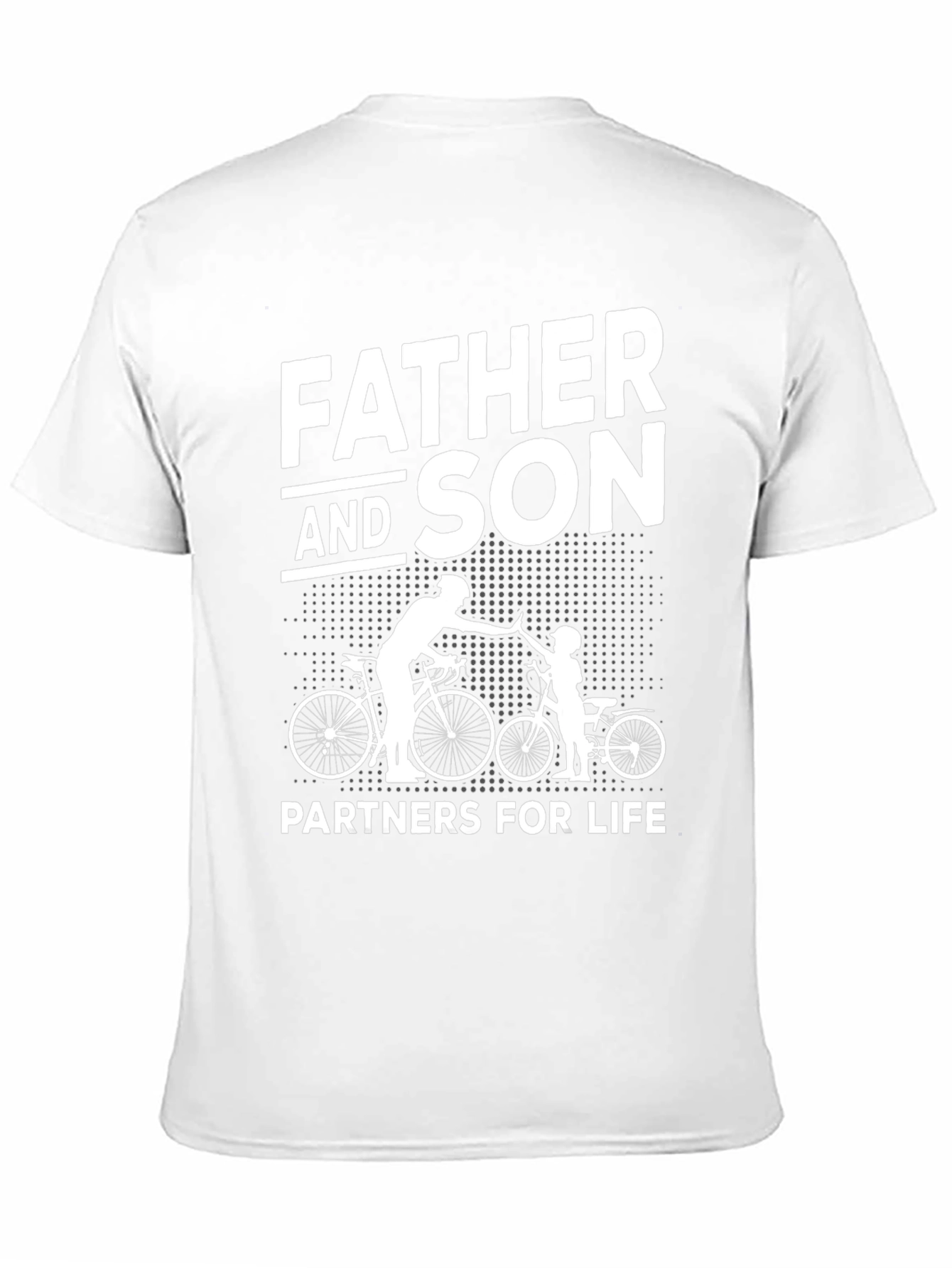 Black Father and Son Biking Partners T-Shirt view 11