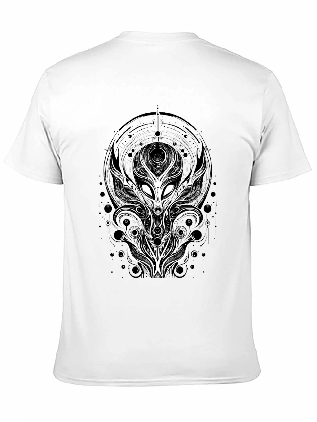 Black Alien Graphic Tee - Unique Design Black T-Shirt view 11
