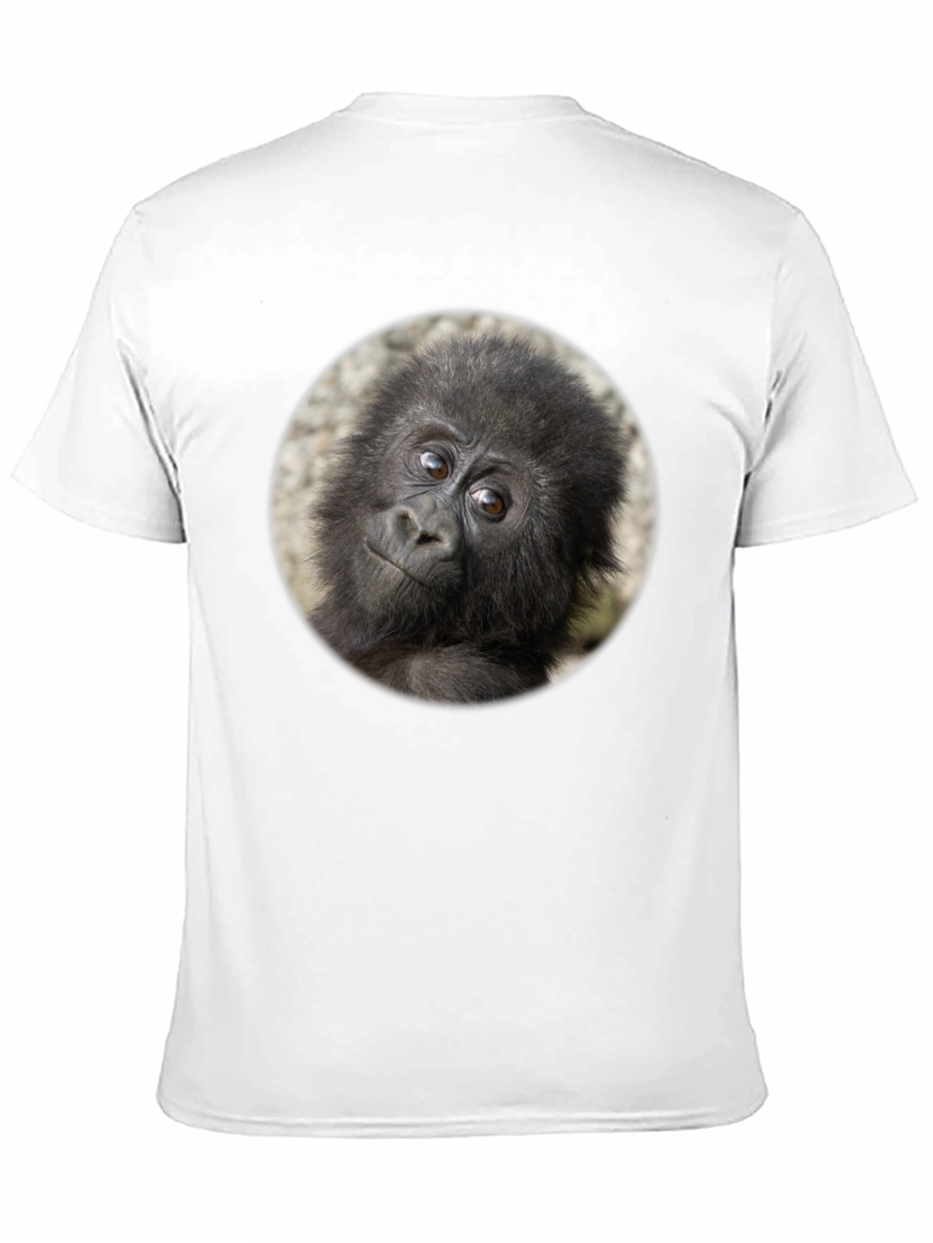 Black Cool Gorilla Portrait Black T-Shirt view 11