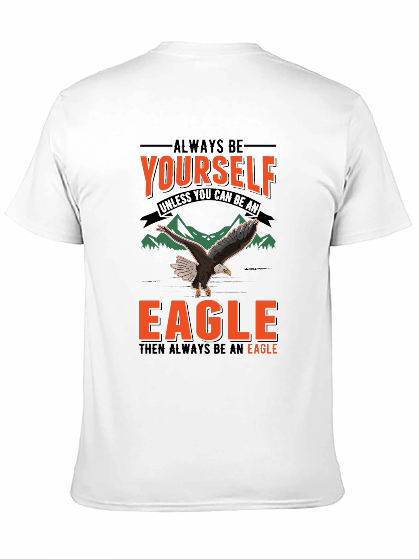 Black Always Be Yourself Eagle Graphic T-Shirt view 11