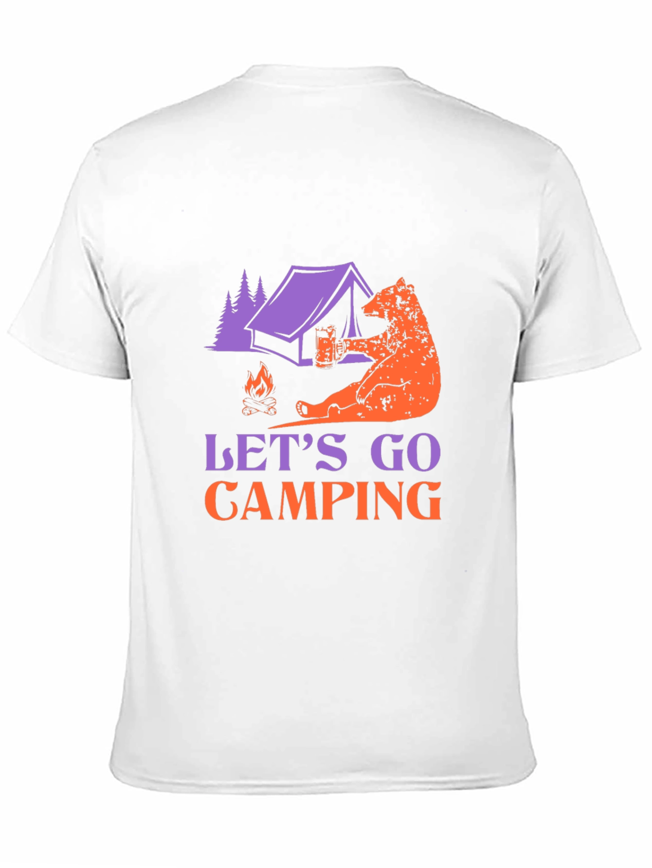 Black Camping Bear T-Shirt view 11