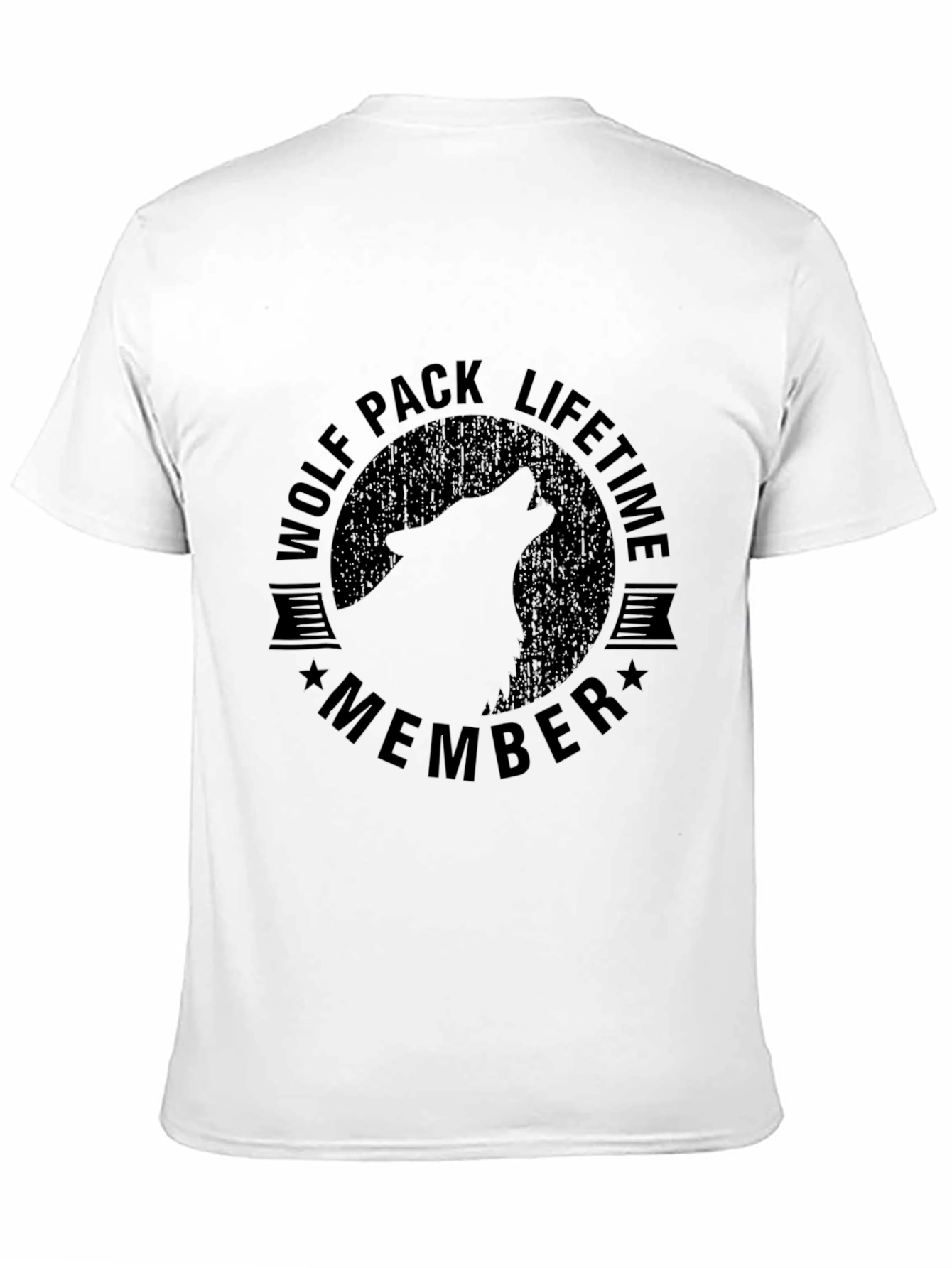 Black Wolf Pack Lifetime Member Black T-Shirt view 11