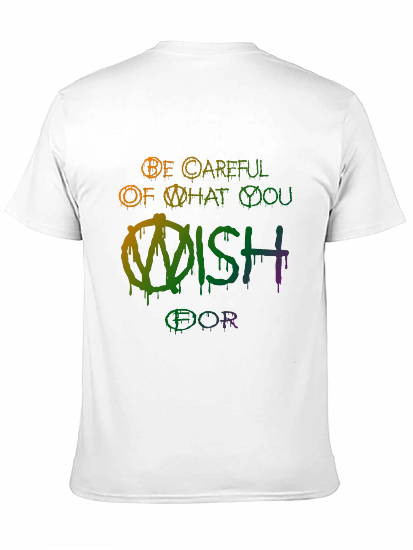 Black Be Careful What You Wish For Graphic Tee view 11