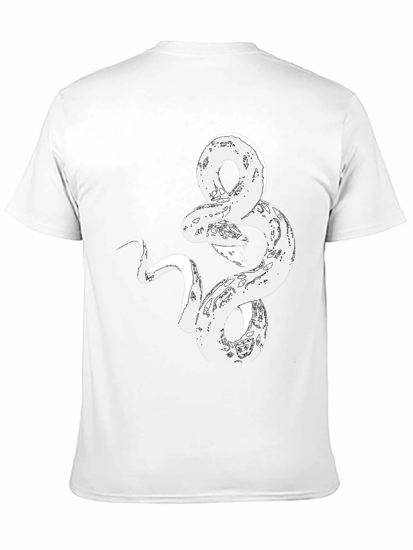 Black Snake Graphic Print Tee - Stylish Black T-Shirt view 11