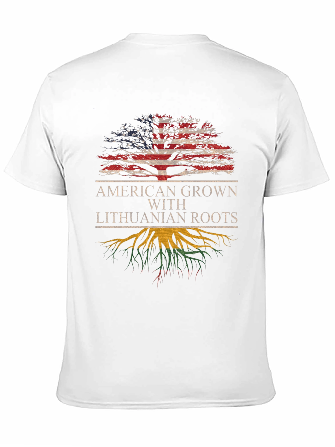 American Grown Lithuanian Roots T-Shirt - 11
