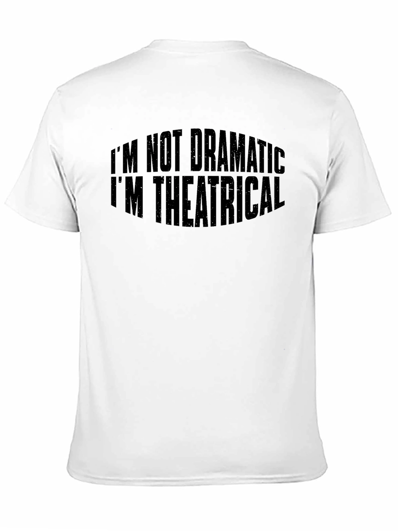 Black Theatrical Graphic Tee - Comical Statement Shirt view 11