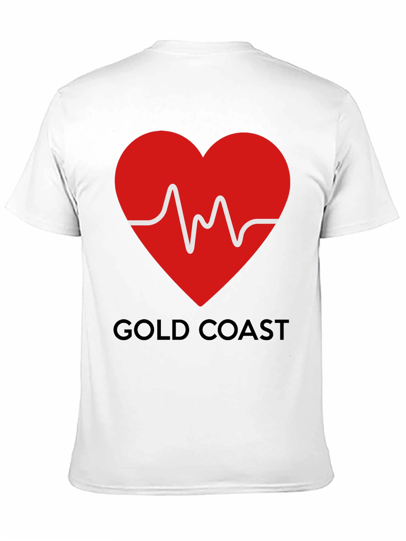 Black Gold Coast Heartbeat T-Shirt view 11