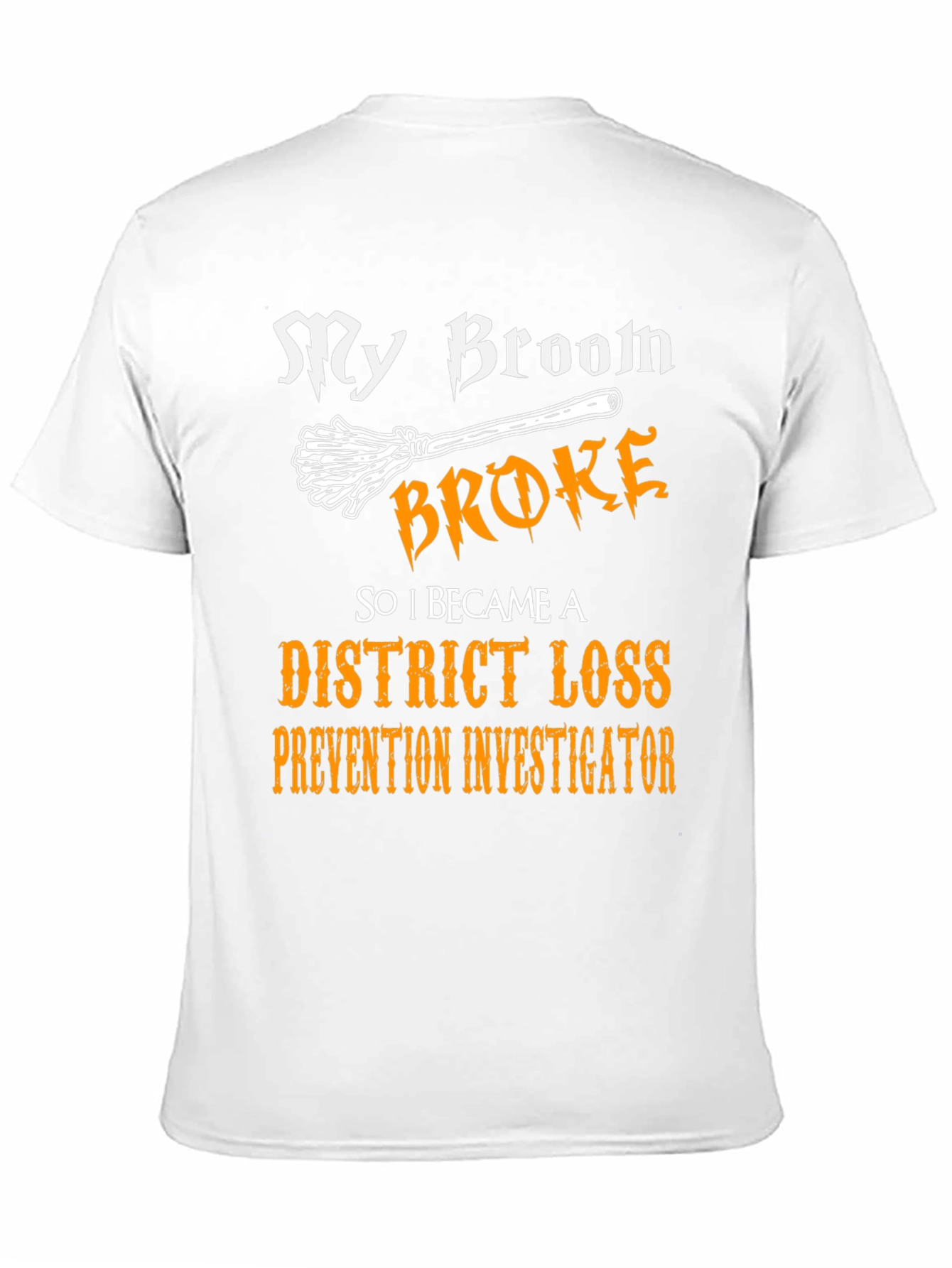Black Funny District Loss Prevention Investigator T-Shirt view 11