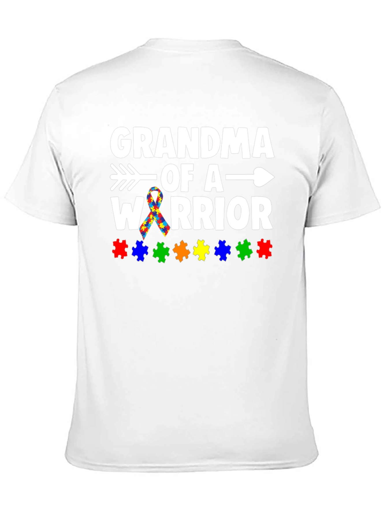Grandma of a Warrior Autism Awareness T-Shirt - 11