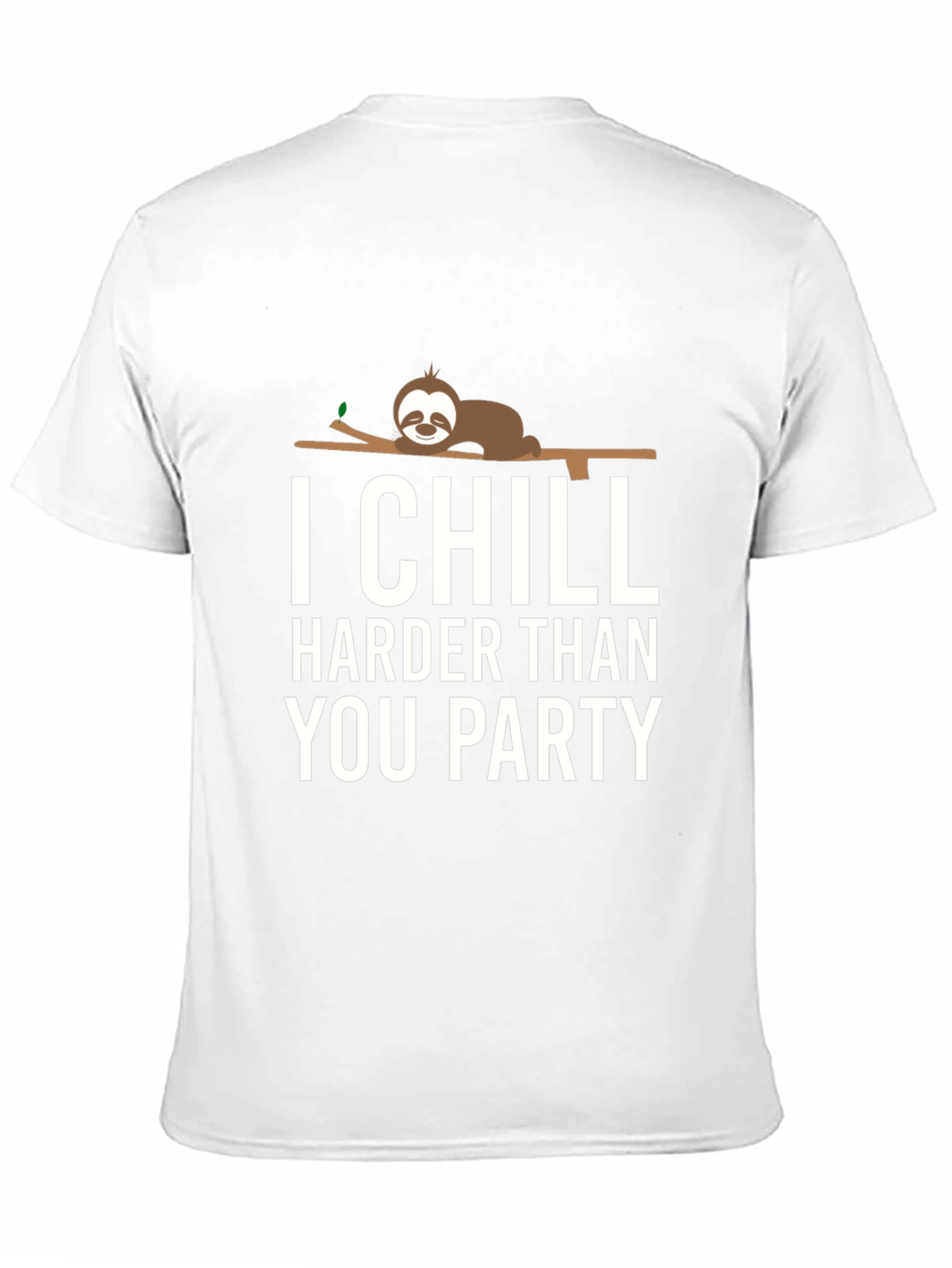 Black Chill Harder Sloth Graphic Tee - Relaxed Fit Black T-Shirt view 11