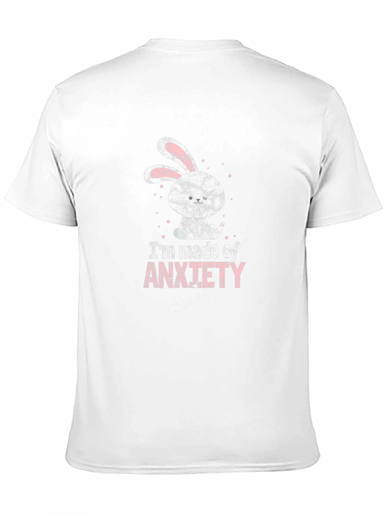 Black Anxiety Bunny Graphic T-Shirt - Soft Cotton Tee view 11