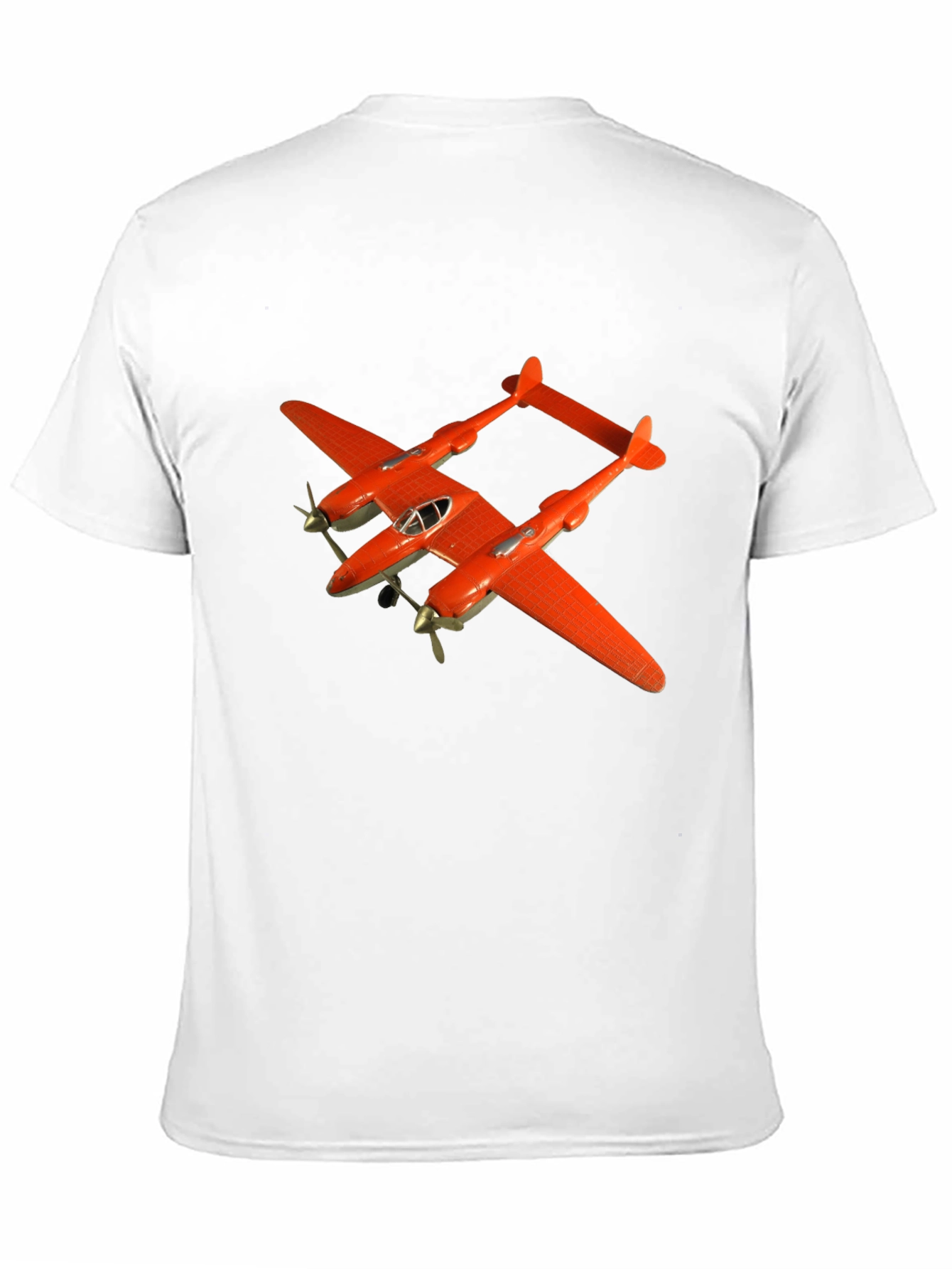 Black Retro Plane T-Shirt - Black Cotton Tee view 11