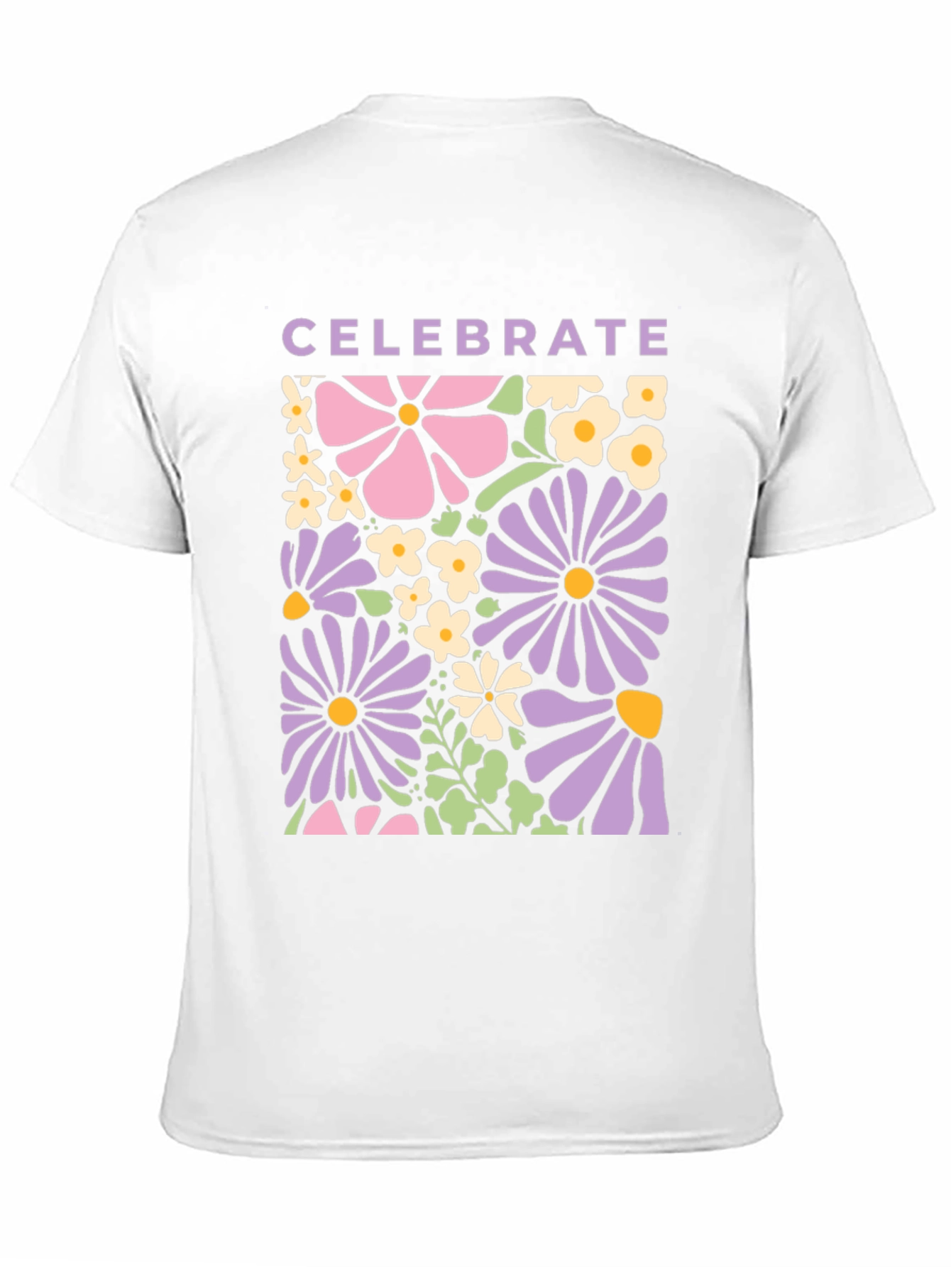 Black Celebrate Floral Graphic Tee - Retro Flower Power Shirt view 11