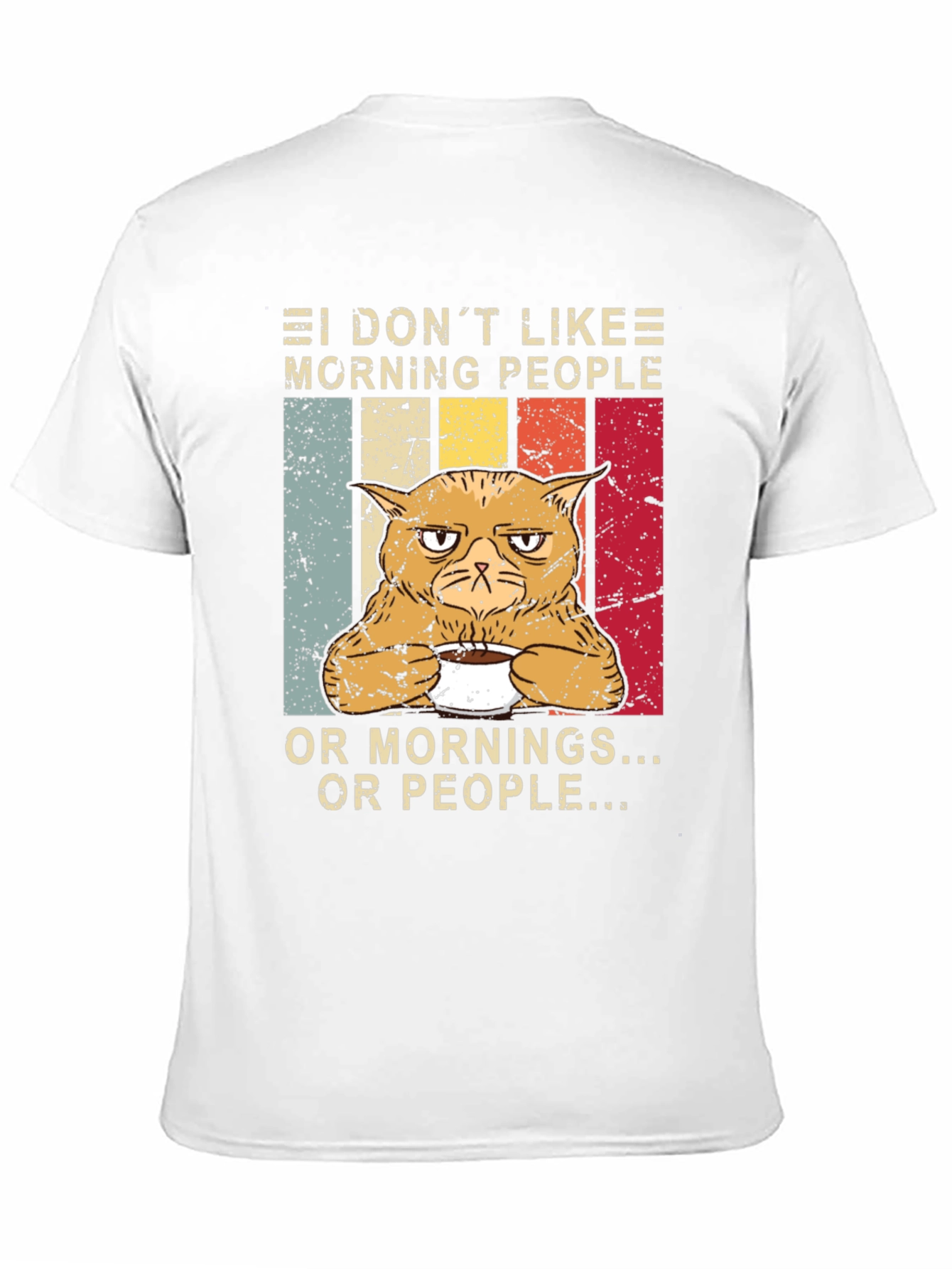 Black Grumpy Cat "I Don't Like Morning People" Graphic Tee view 11