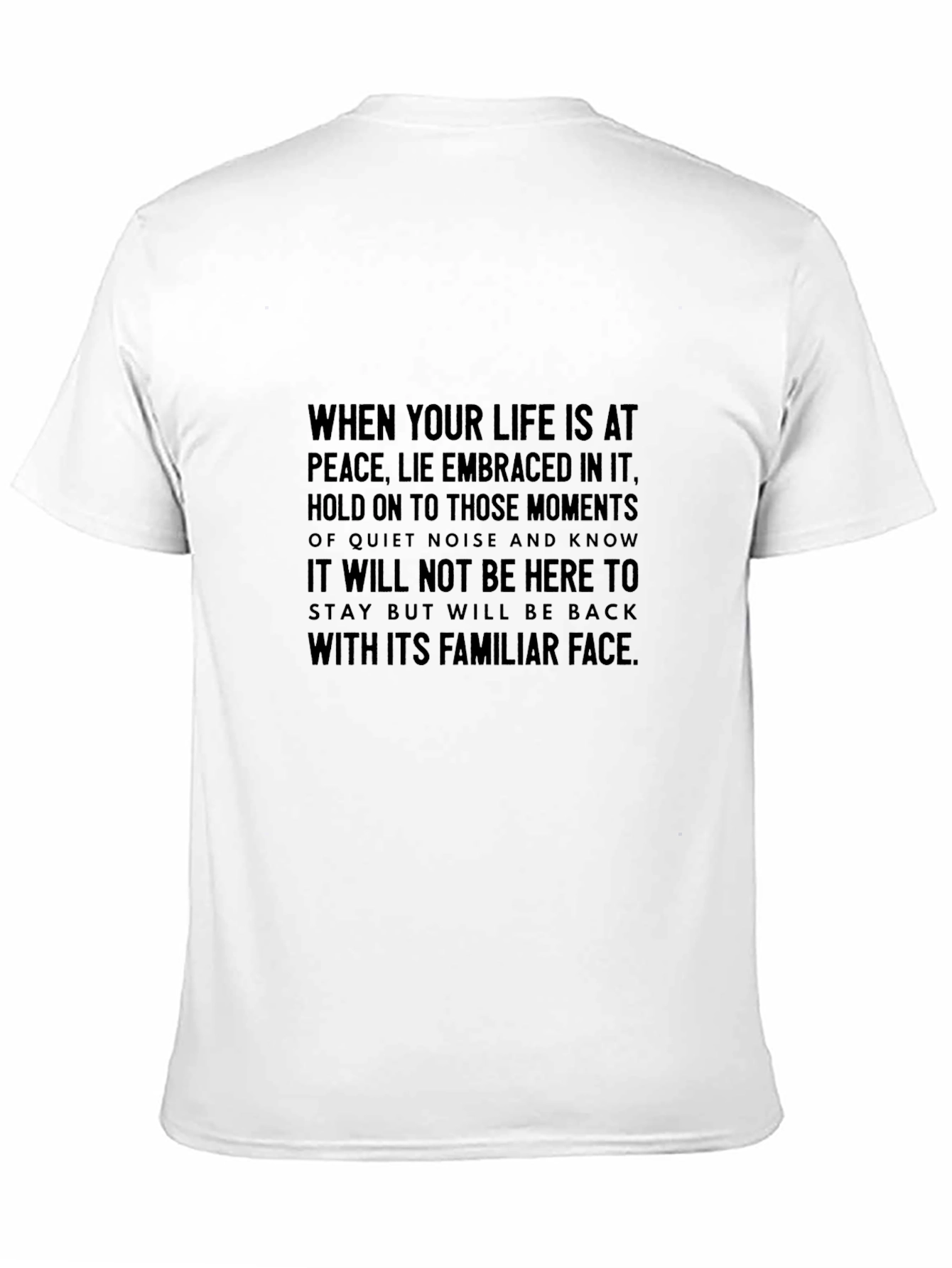 Black Peaceful Moments Graphic Tee - Embrace Life's Quiet Noise view 11