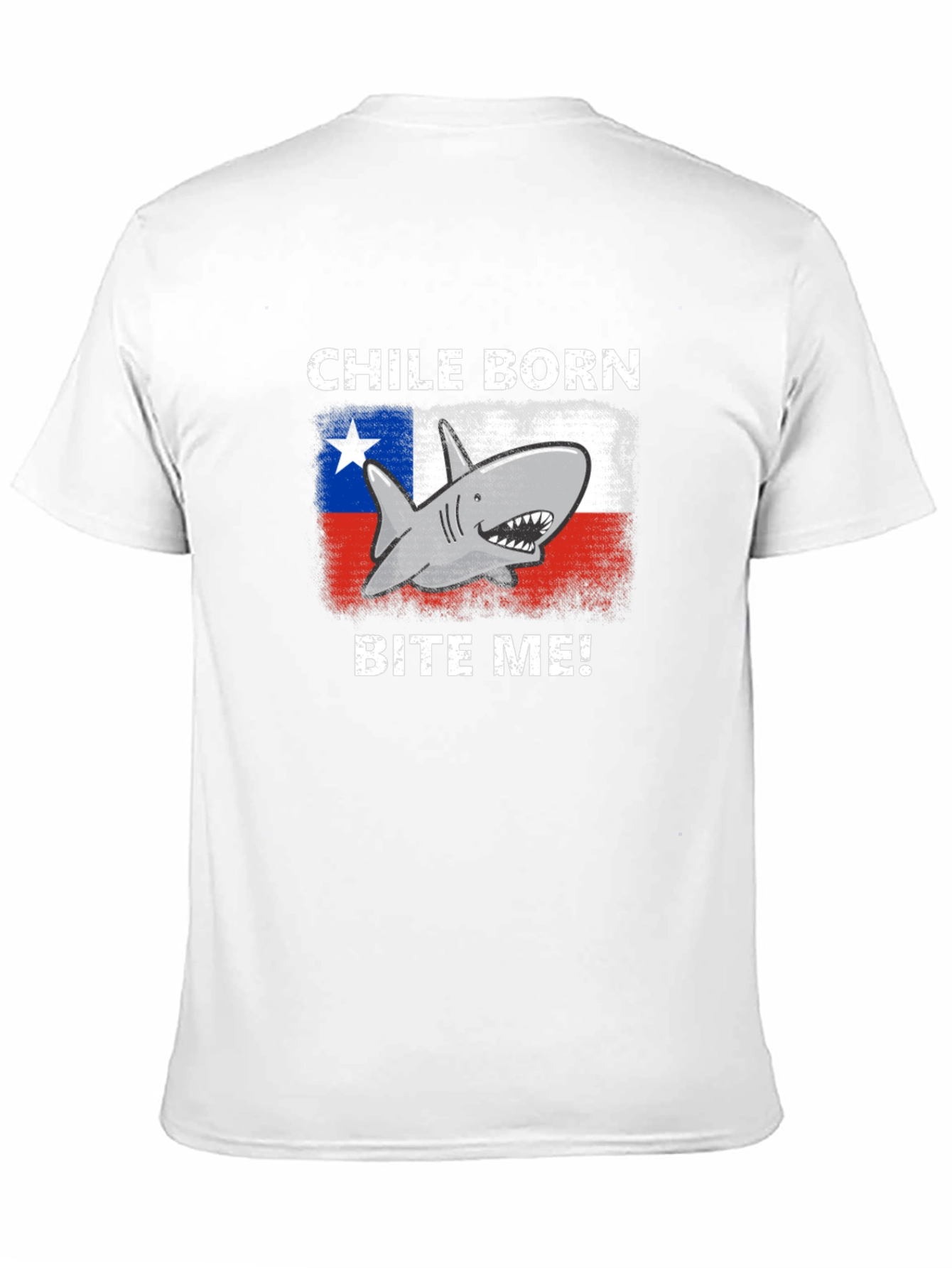 Black Chile Born Shark Bite Me! Graphic T-Shirt view 11