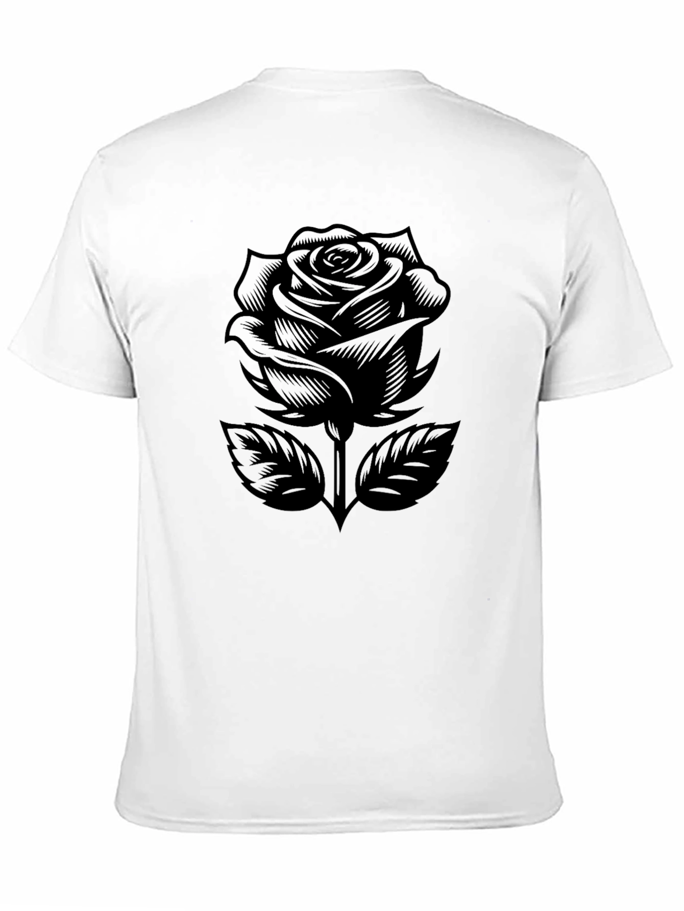 Black Black Rose Graphic Tee - Modern Floral Design view 11