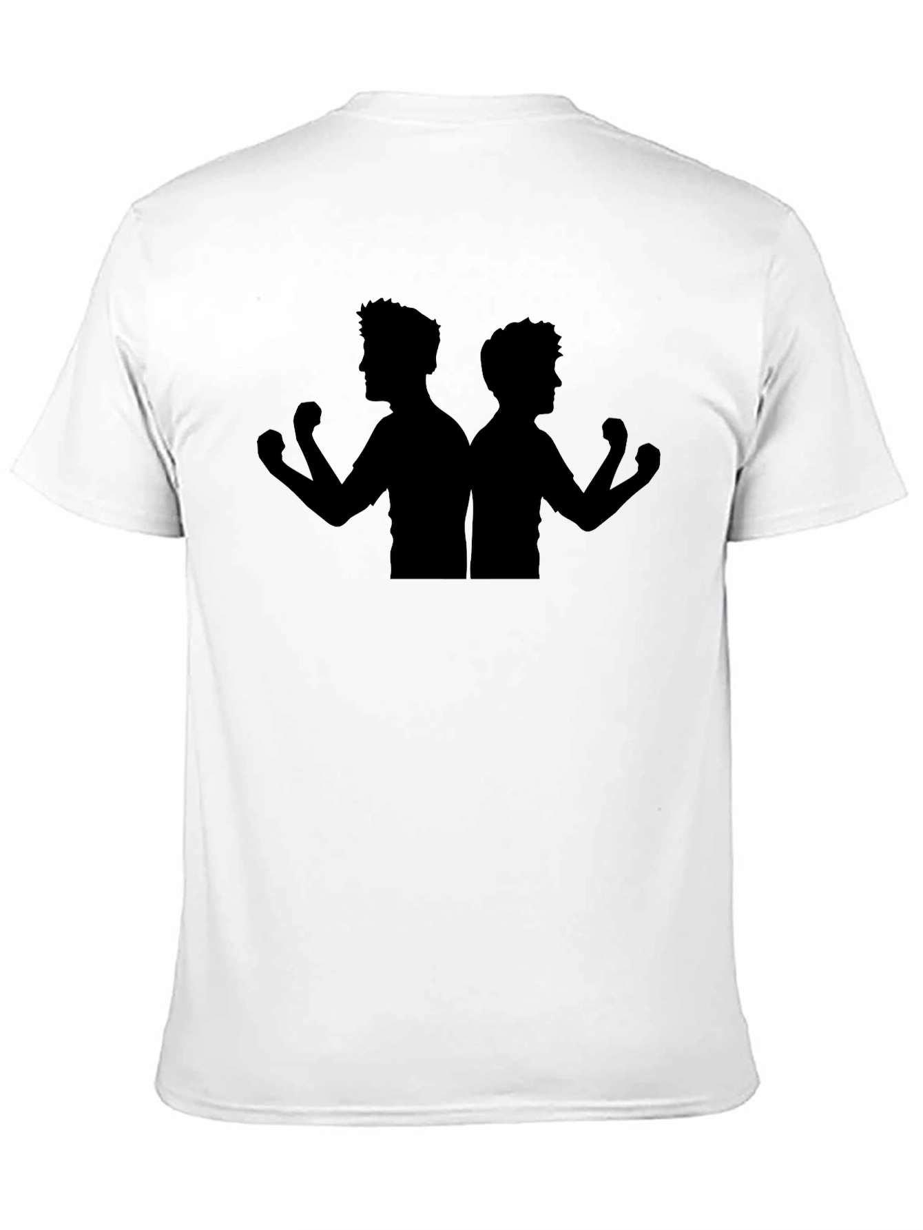 Black Black Silhouette Flexing Men T-Shirt view 11