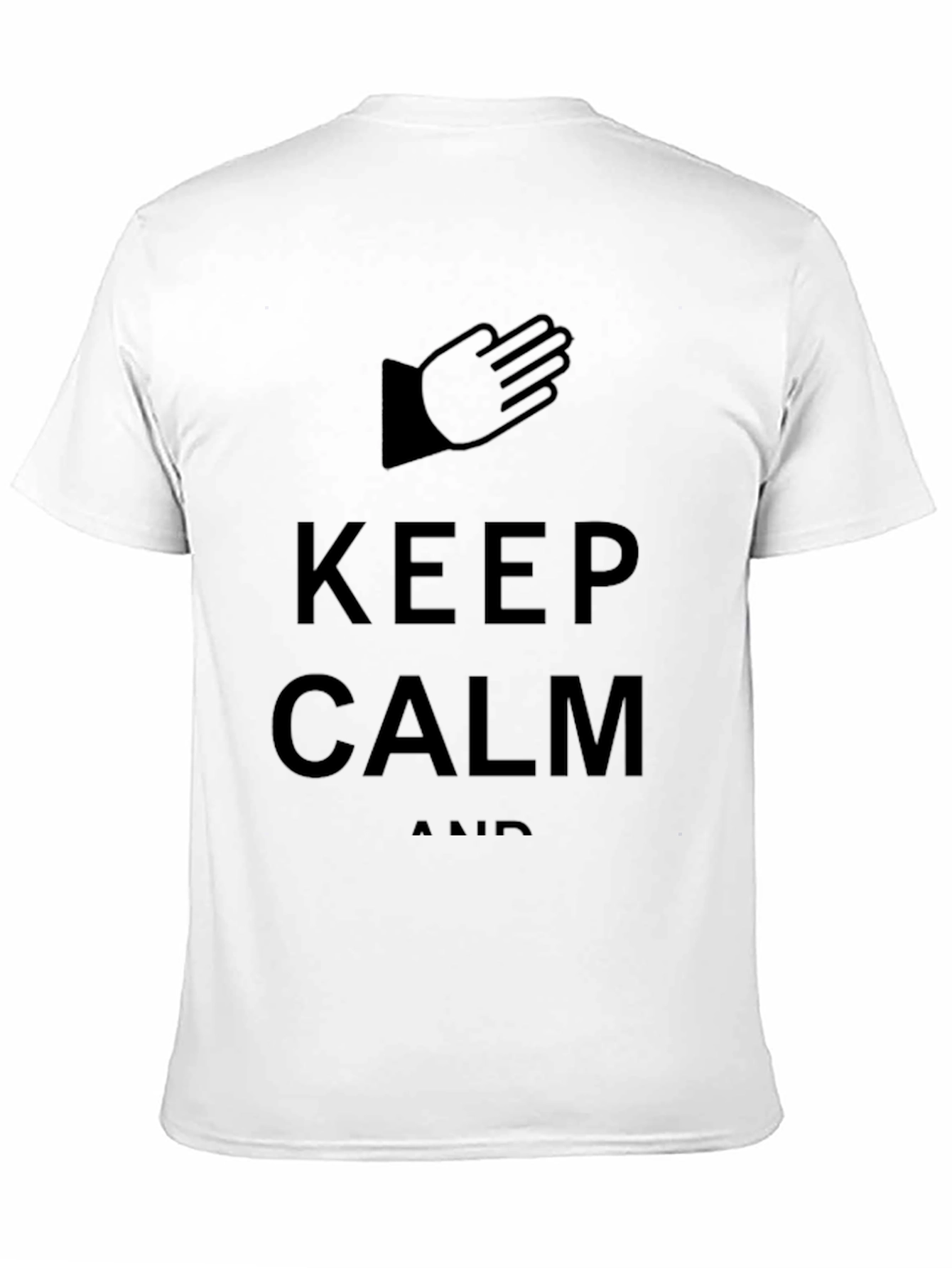 Black Keep Calm Black Graphic T-Shirt view 11