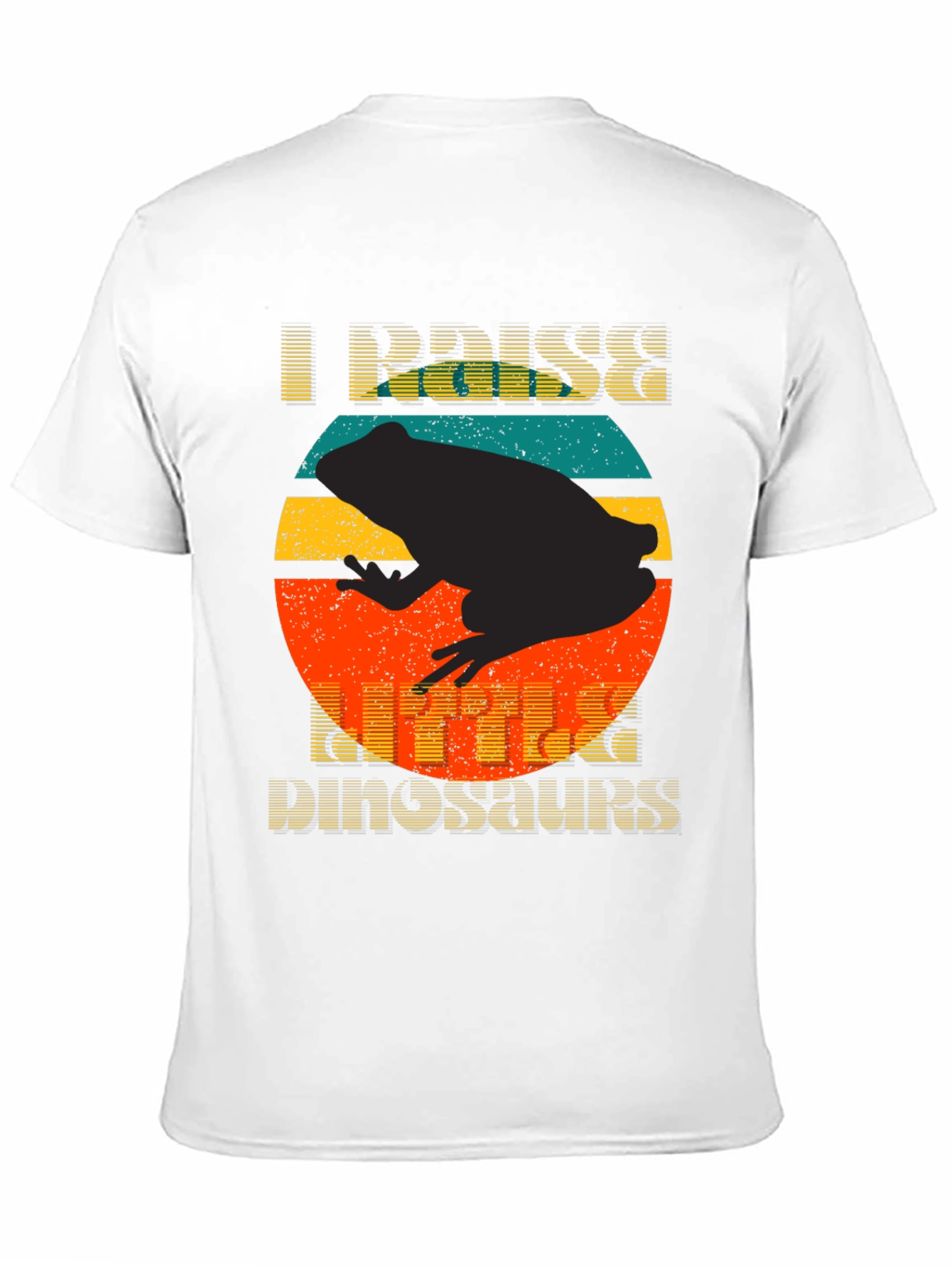 Black I Raise Little Dinosaurs Funny Frog T-Shirt view 11