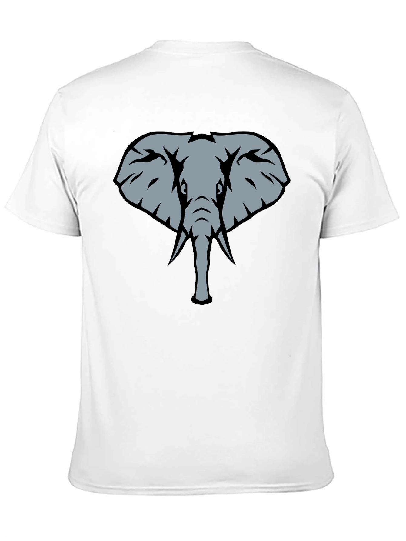 Black Elephant Graphic Print Black T-Shirt view 11