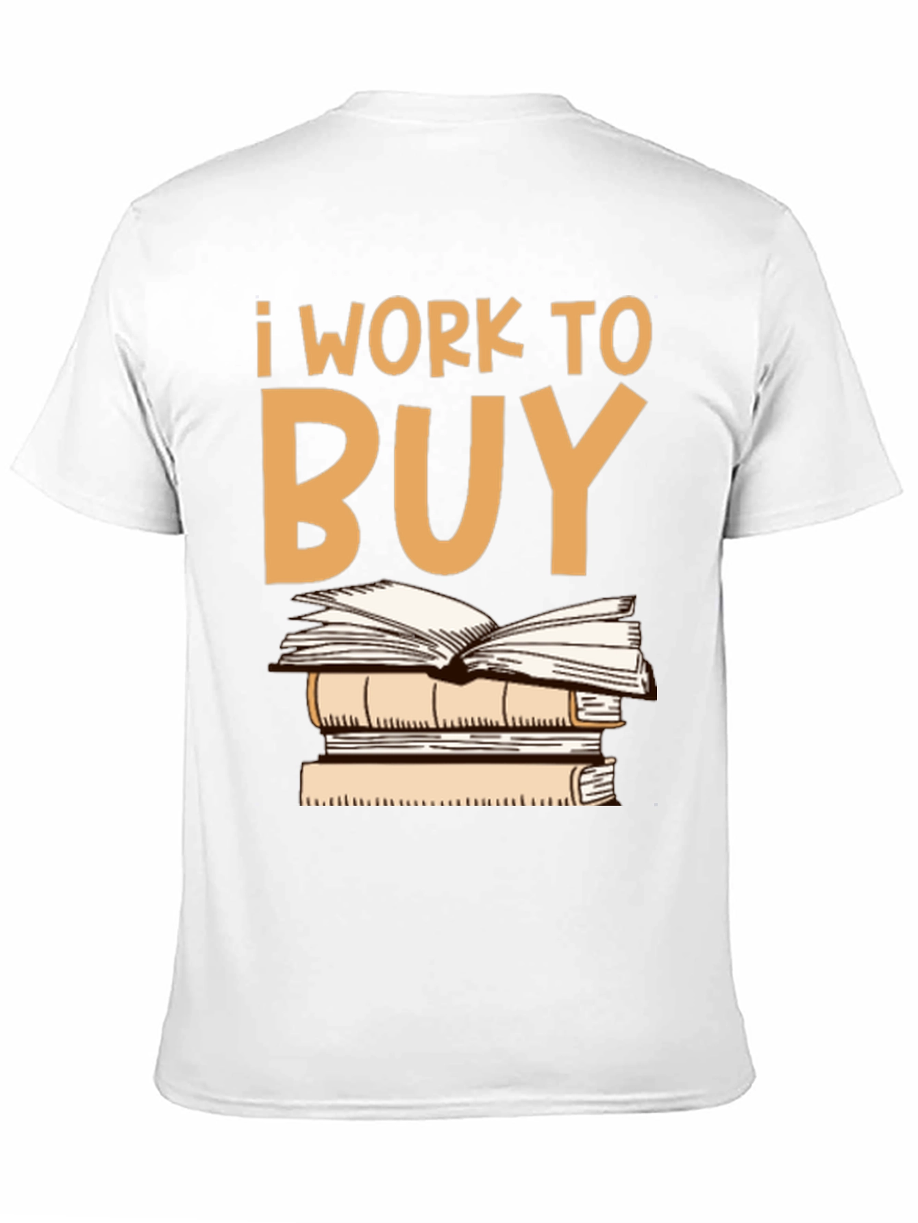 Black I Work To Buy Books Graphic Tee view 11