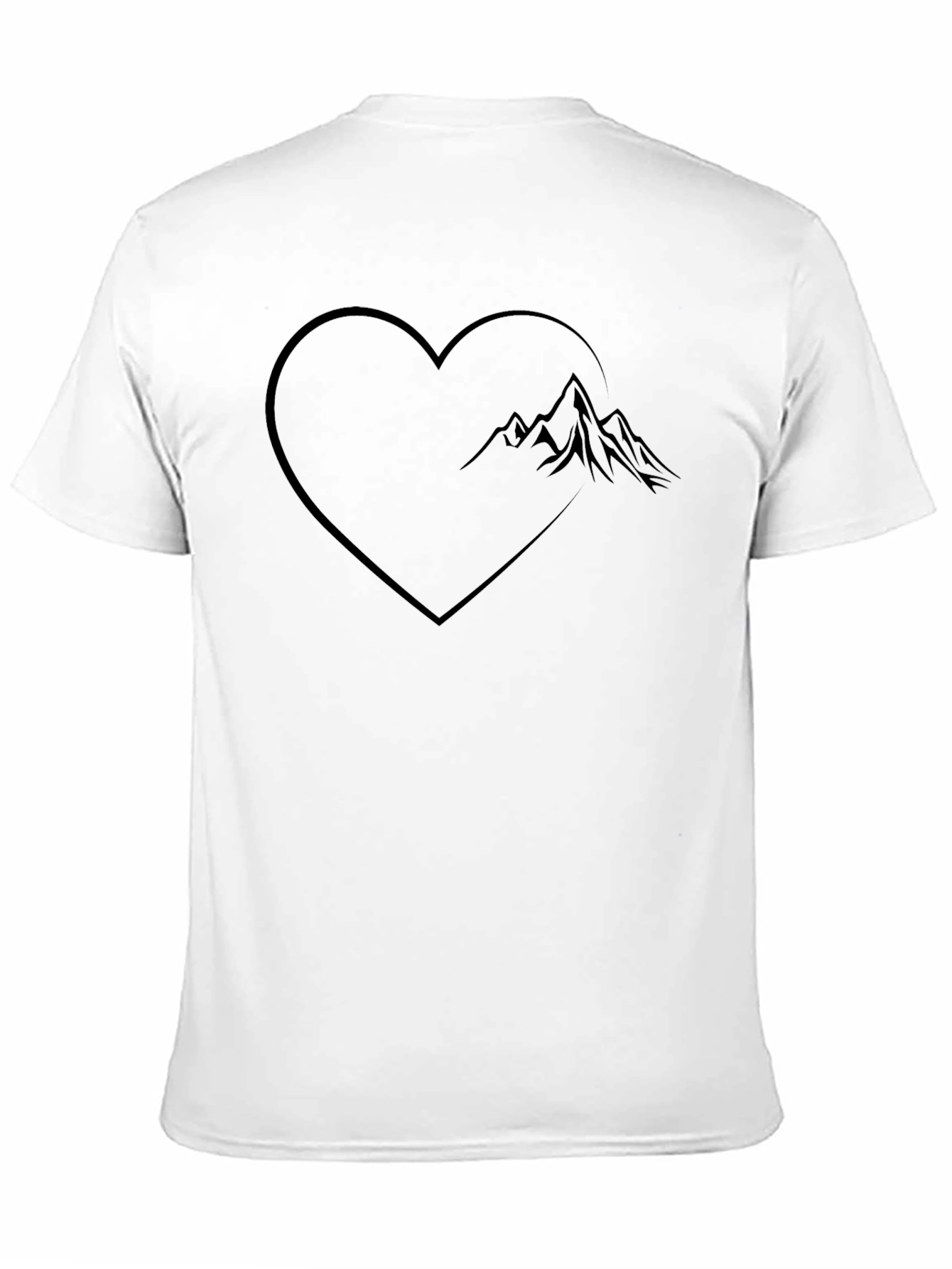 Black Mountain Heart Black T-Shirt view 11